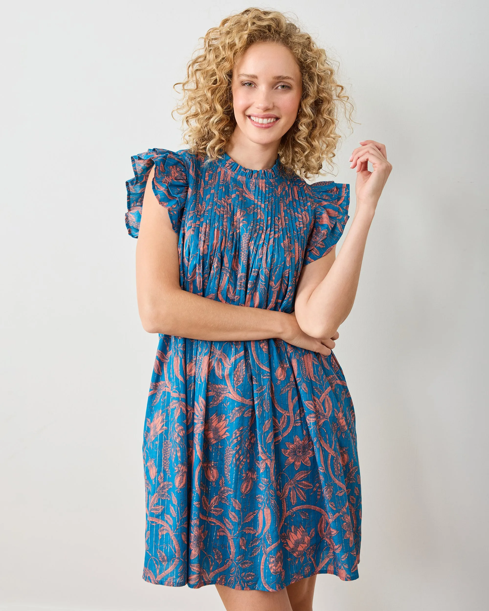 Etched Vine - Open Road Dress - Turquoise Blush sold by Printfresh product image thumbnail 4