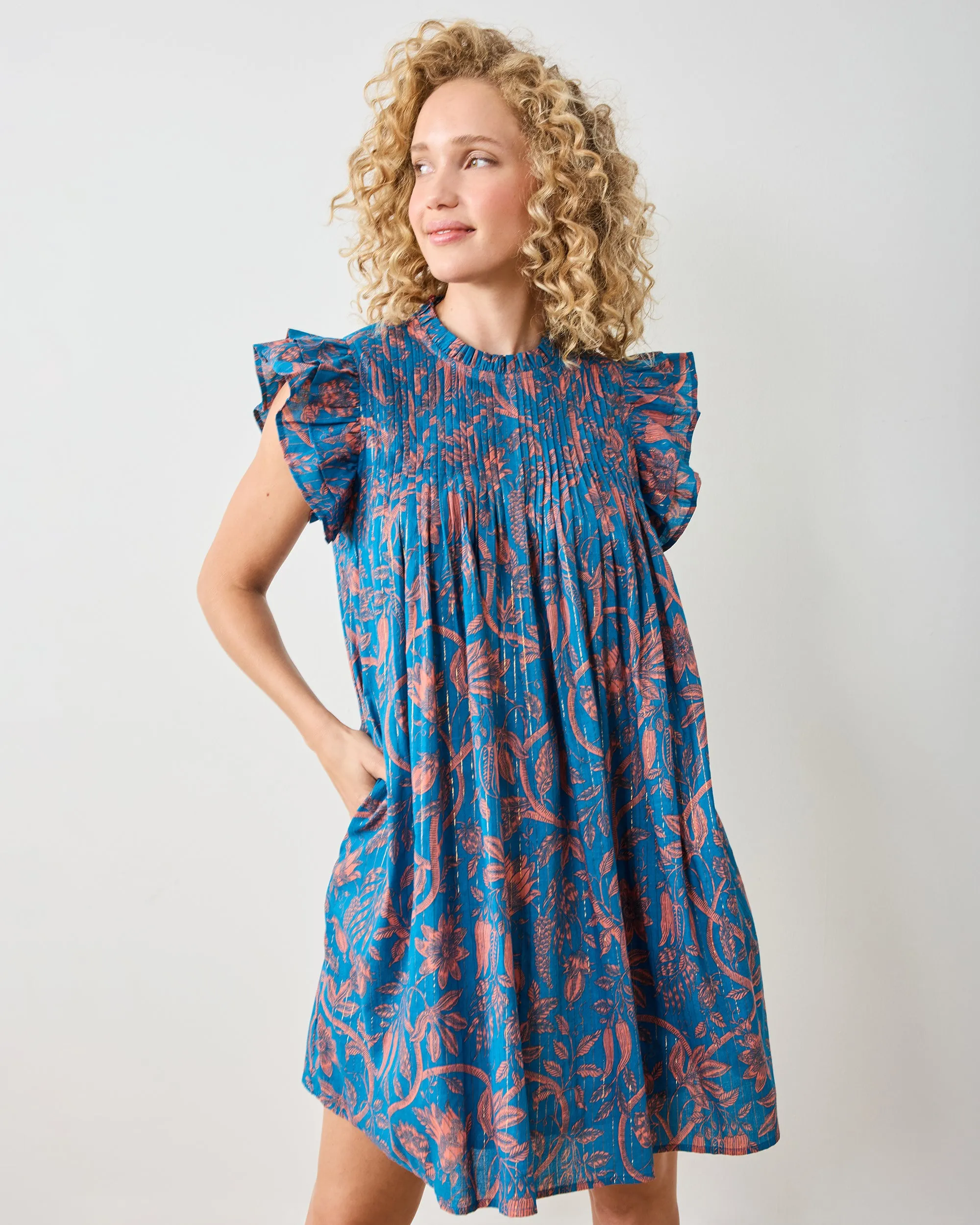 Etched Vine - Open Road Dress - Turquoise Blush sold by Printfresh
