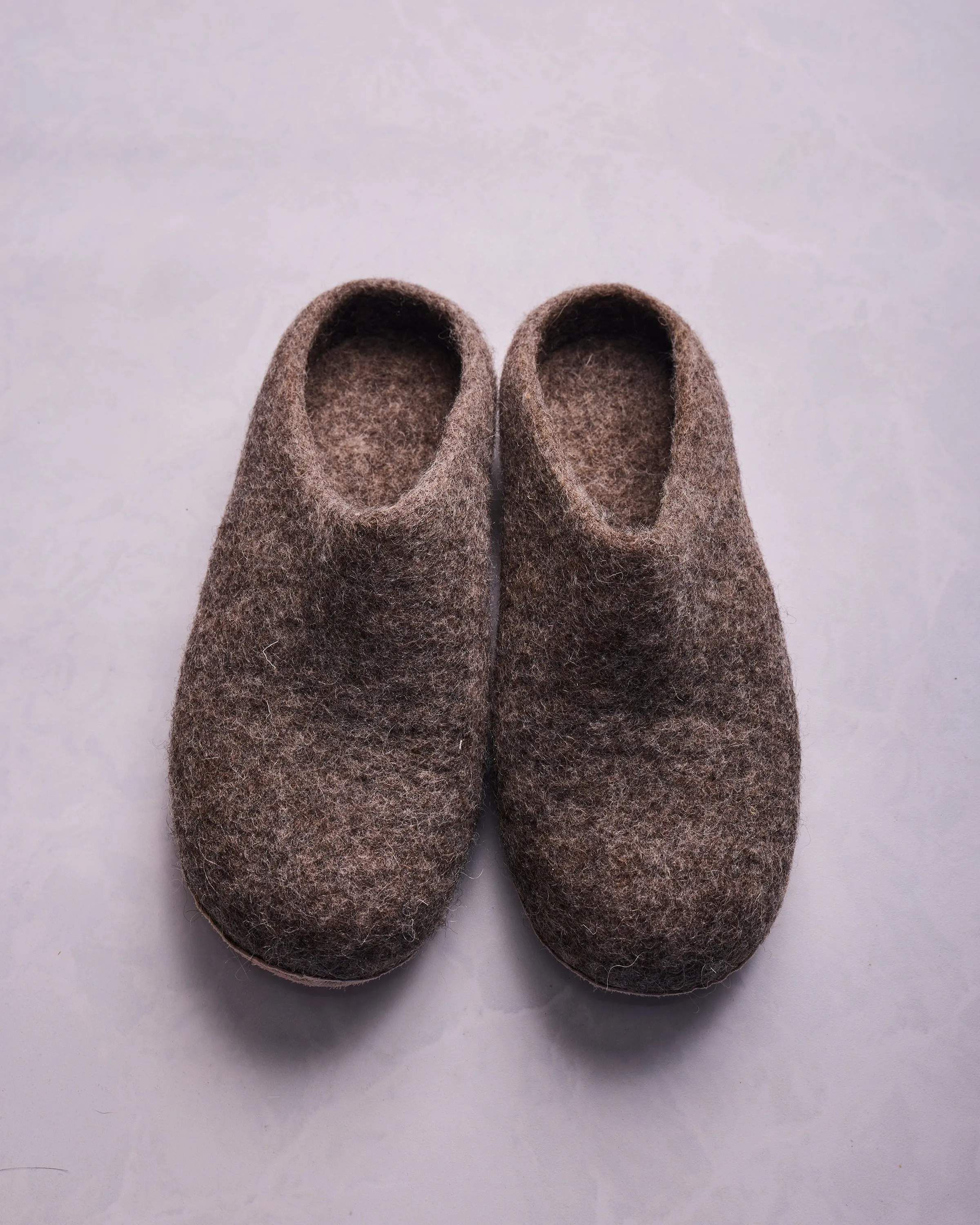Earth Brown - Organic Merino Wool Slippers sold by Printfresh