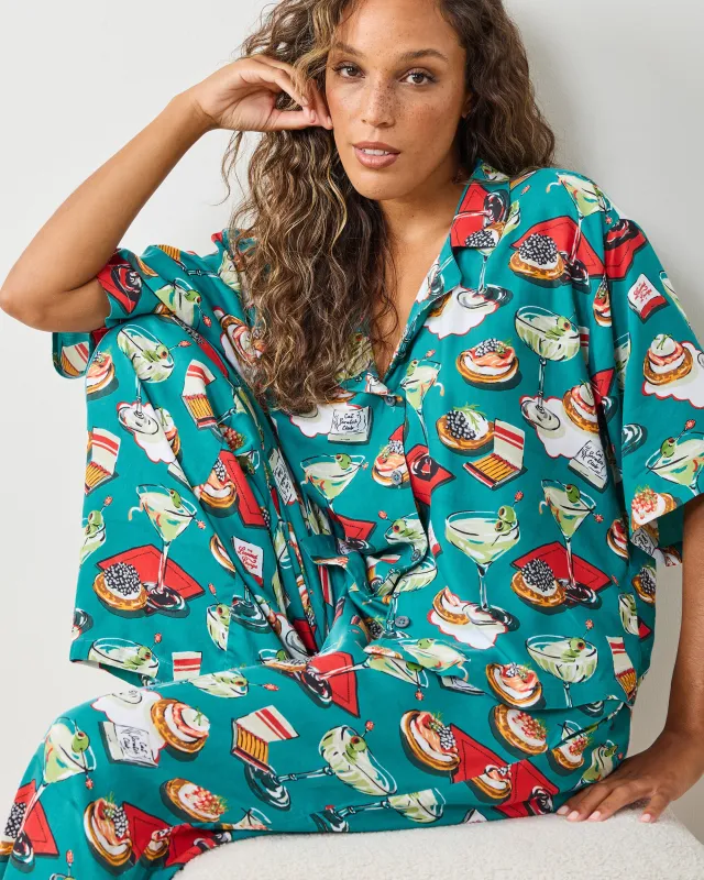 Blinis & Martinis - Original Fit Eco Satin Wildest Dreams Set - Mid Century Blue made by Printfresh