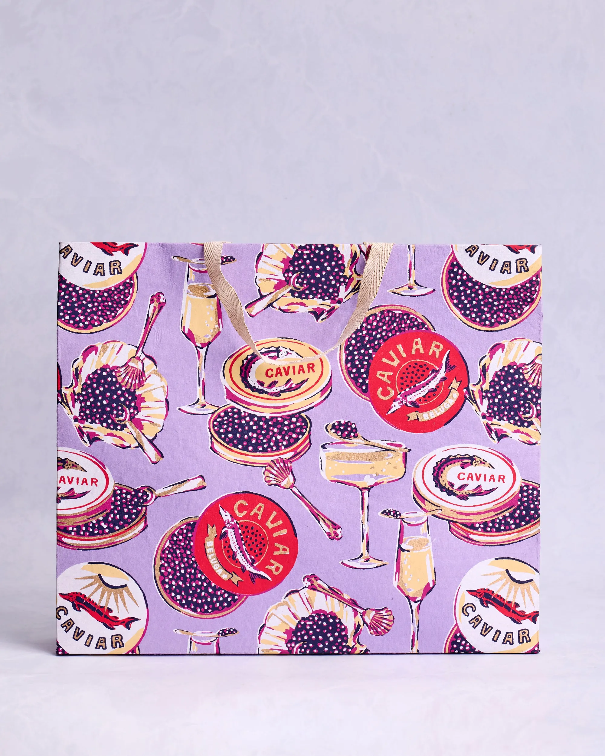 Champagne & Caviar - Paper Gift Bag - Lavender Spritz sold by Printfresh product image thumbnail 2