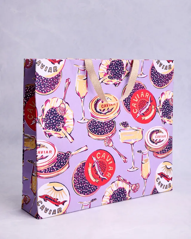Champagne & Caviar - Paper Gift Bag - Lavender Spritz sold by Printfresh