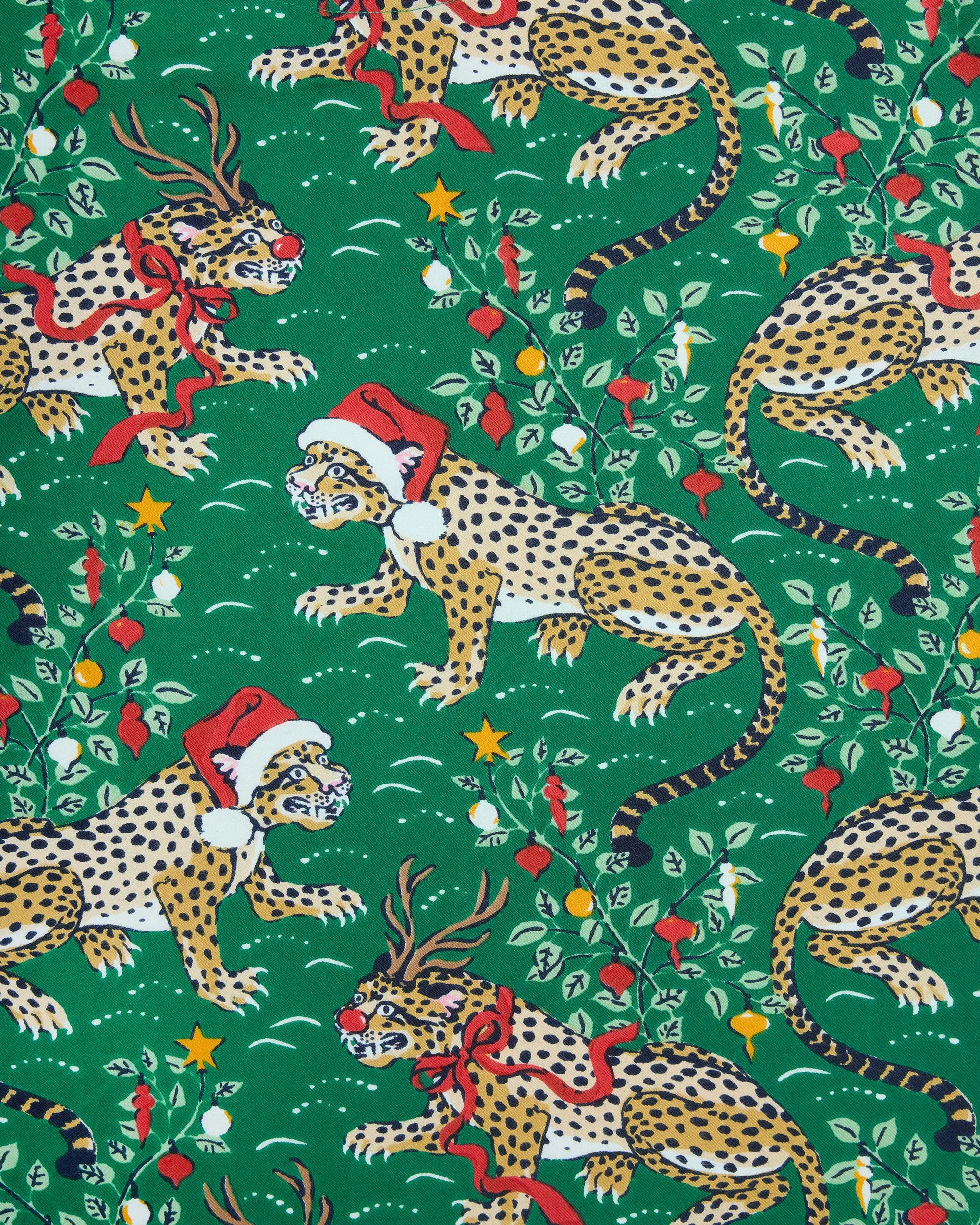 Very Merry Bagheera - Lightweight Flannel Pillowcase Set of 2 - Mistletoe sold by Printfresh product image thumbnail 5