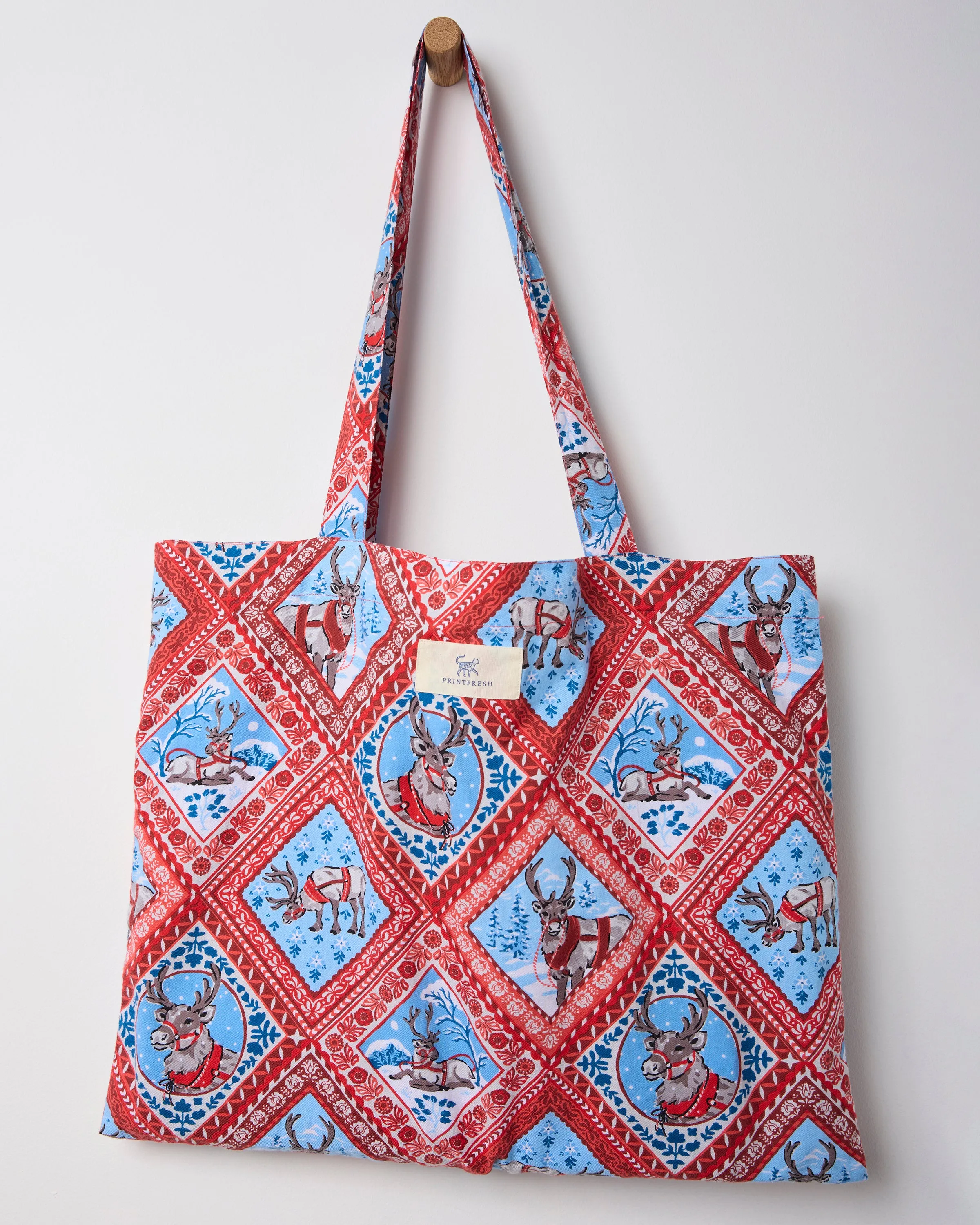 Reindeer Games - Go To Tote - Red Sleigh sold by Printfresh product image thumbnail 2