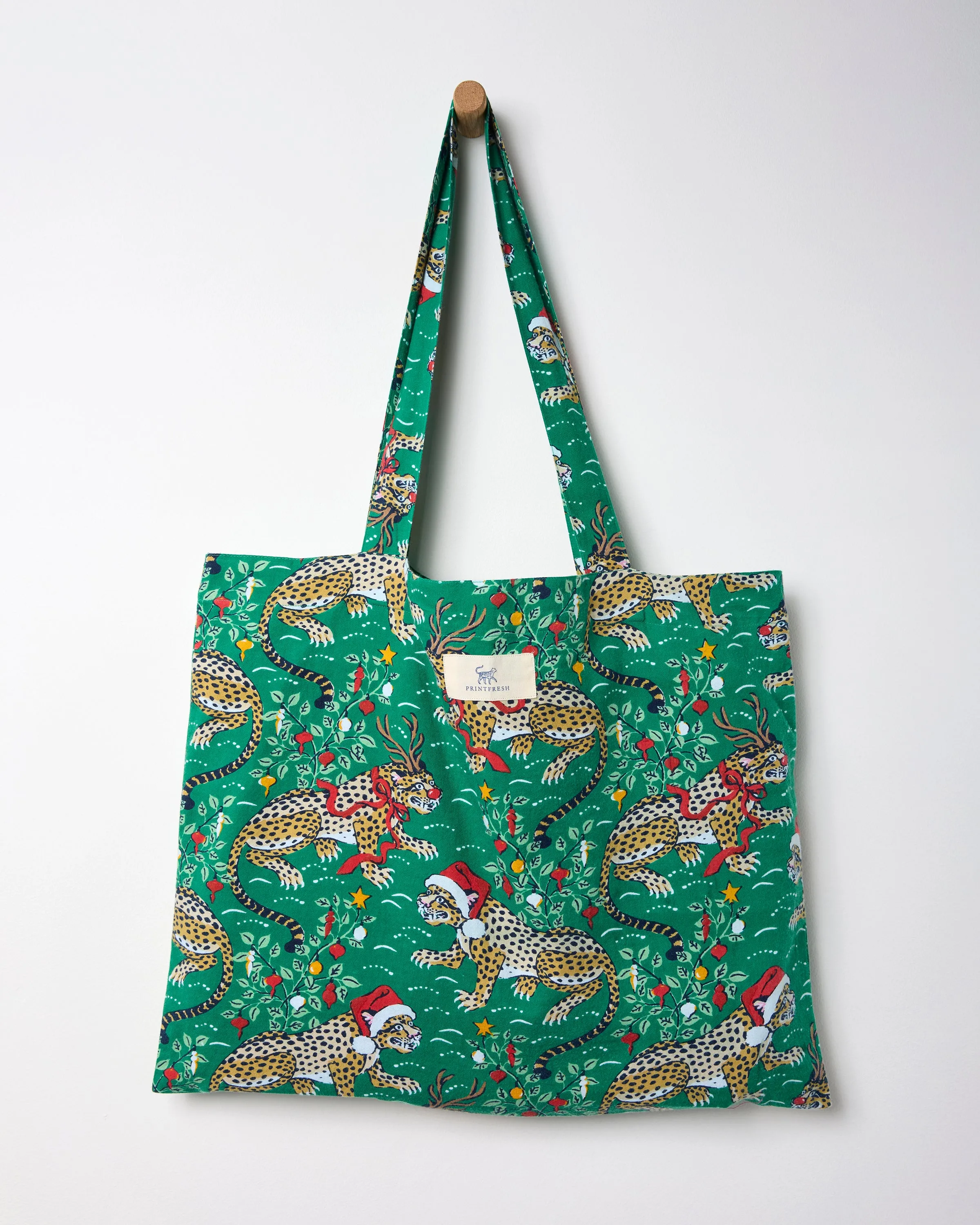 Very Merry Bagheera - Go To Tote - Mistletoe sold by Printfresh