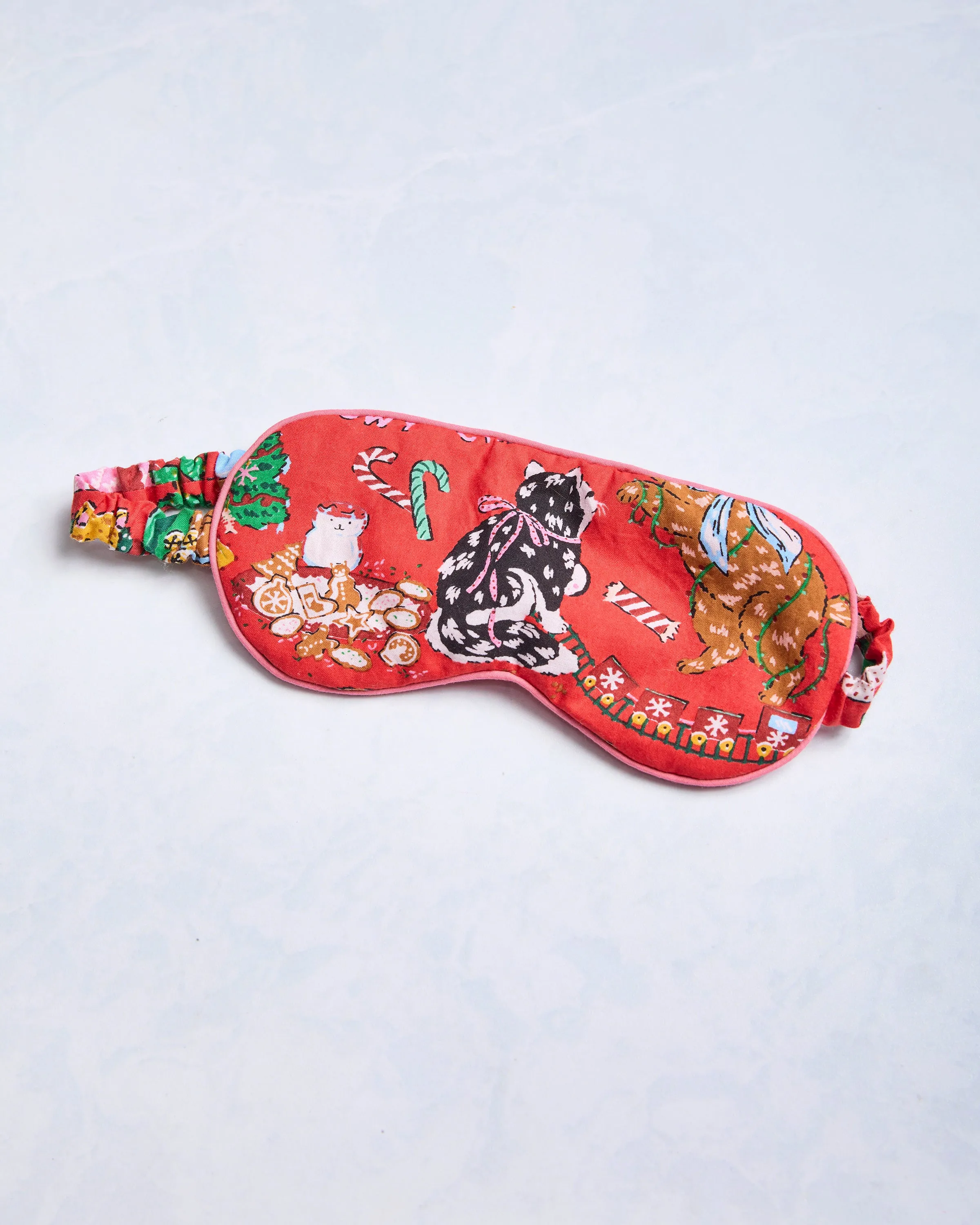 Meowy Christmas - Eye Mask - Red Bow sold by Printfresh product image thumbnail 2