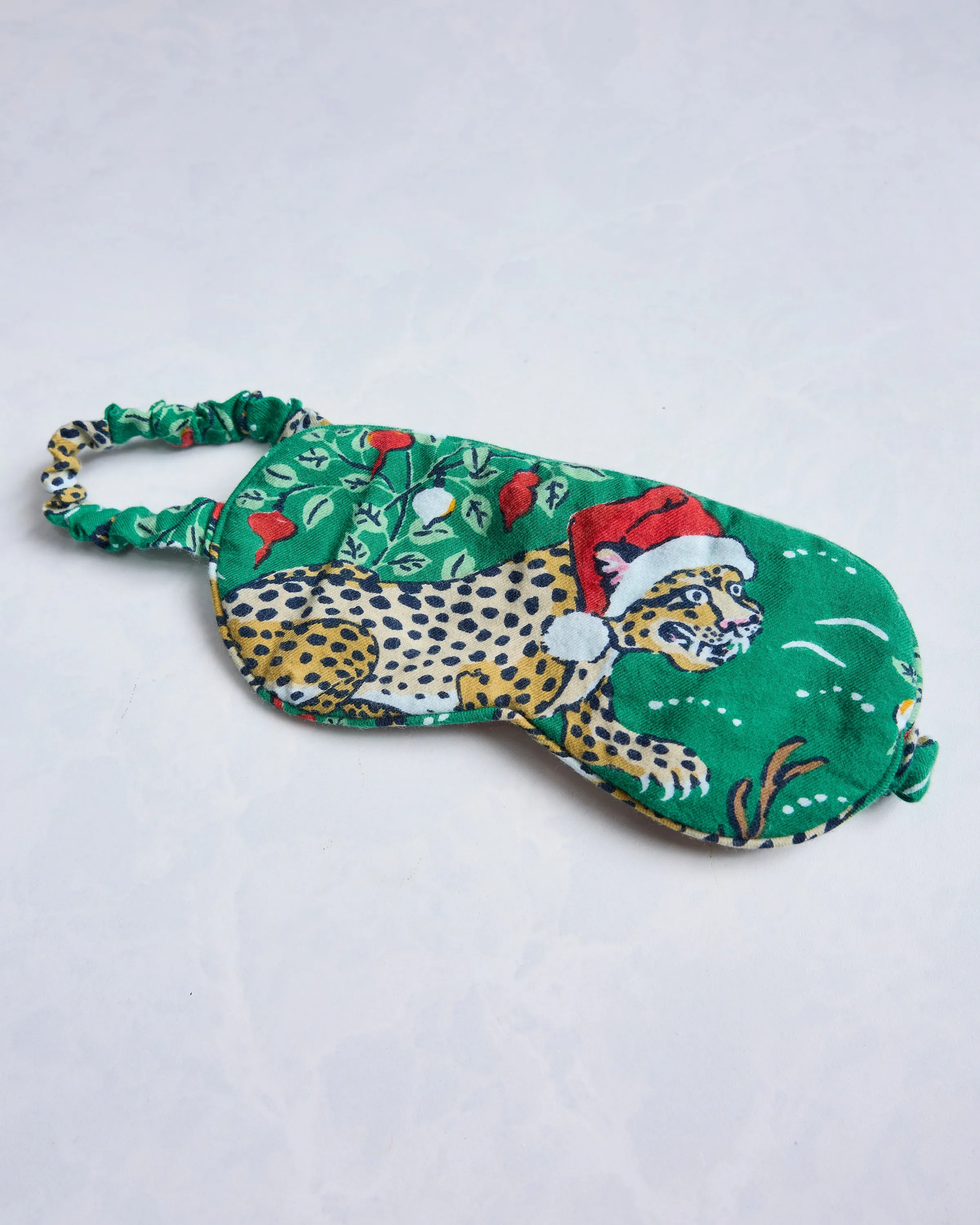 Very Merry Bagheera - Flannel Eye Mask - Mistletoe sold by Printfresh product image thumbnail 2