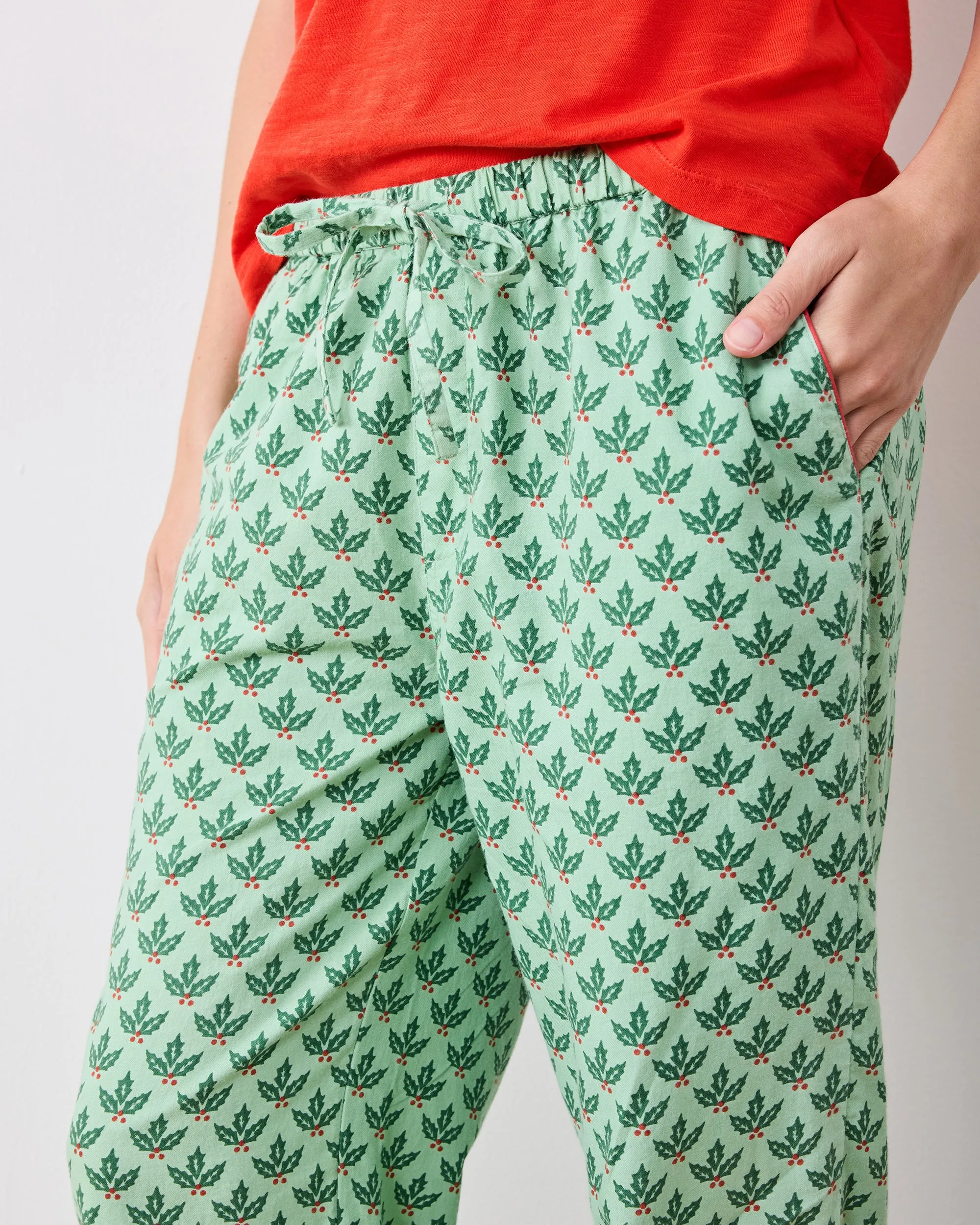 Holly Berry - PJ Pants - Sage sold by Printfresh product image thumbnail 3