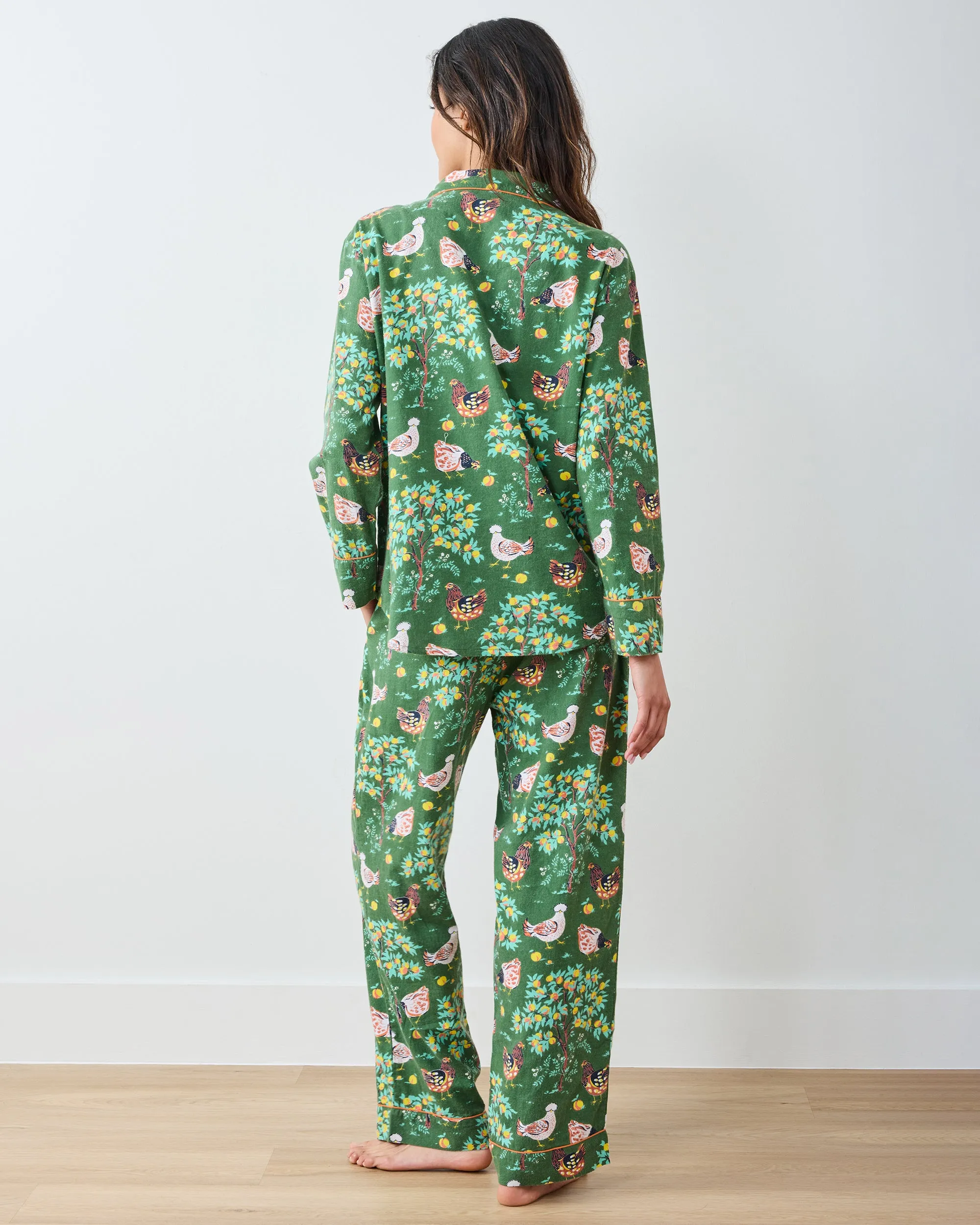Hen House - Lightweight Flannel Long PJ Set - Olive sold by Printfresh product image thumbnail 5