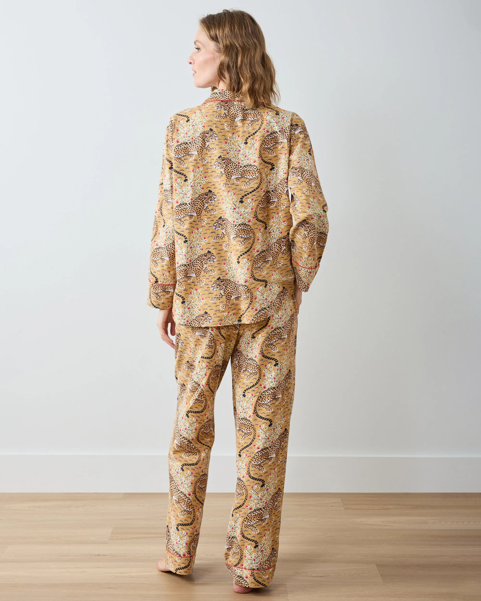Bagheera - Tall Lightweight Flannel Long PJ Set - Tobacco sold by Printfresh product image thumbnail 4