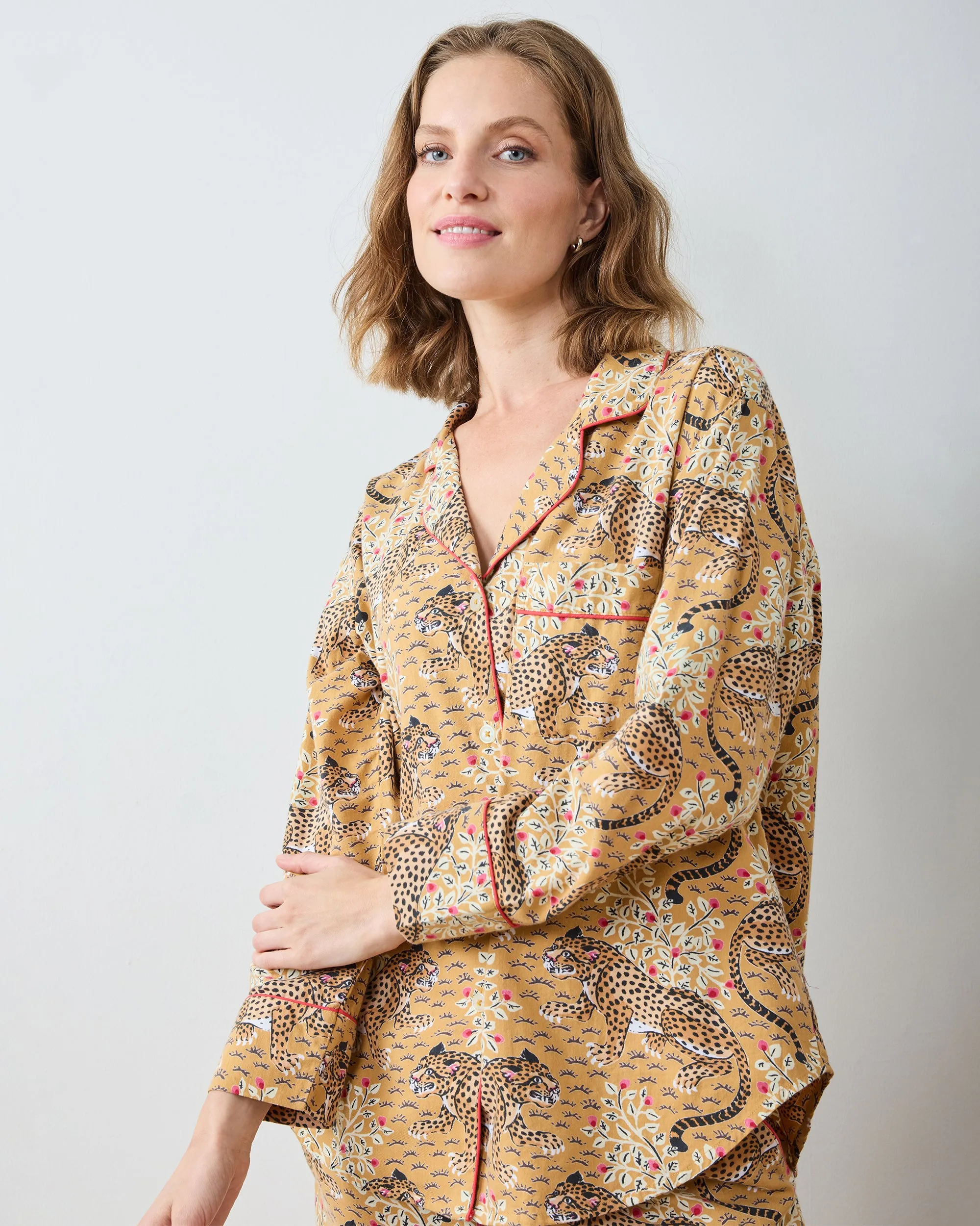 Bagheera - Tall Lightweight Flannel Long PJ Set - Tobacco sold by Printfresh product image thumbnail 5