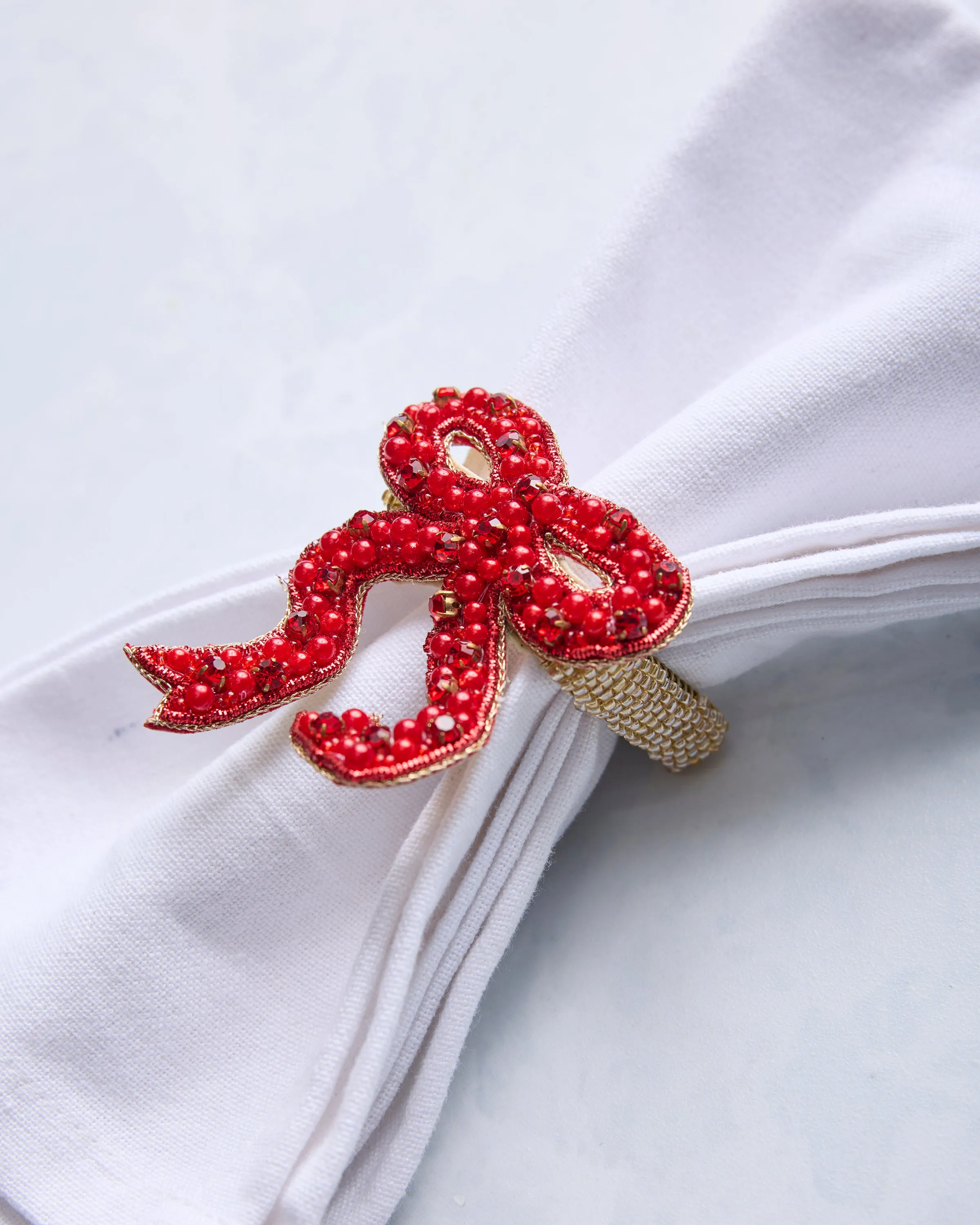 Holiday Hens/Bow - Napkin Ring Set Of 4 - Red Multi sold by Printfresh product image thumbnail 5