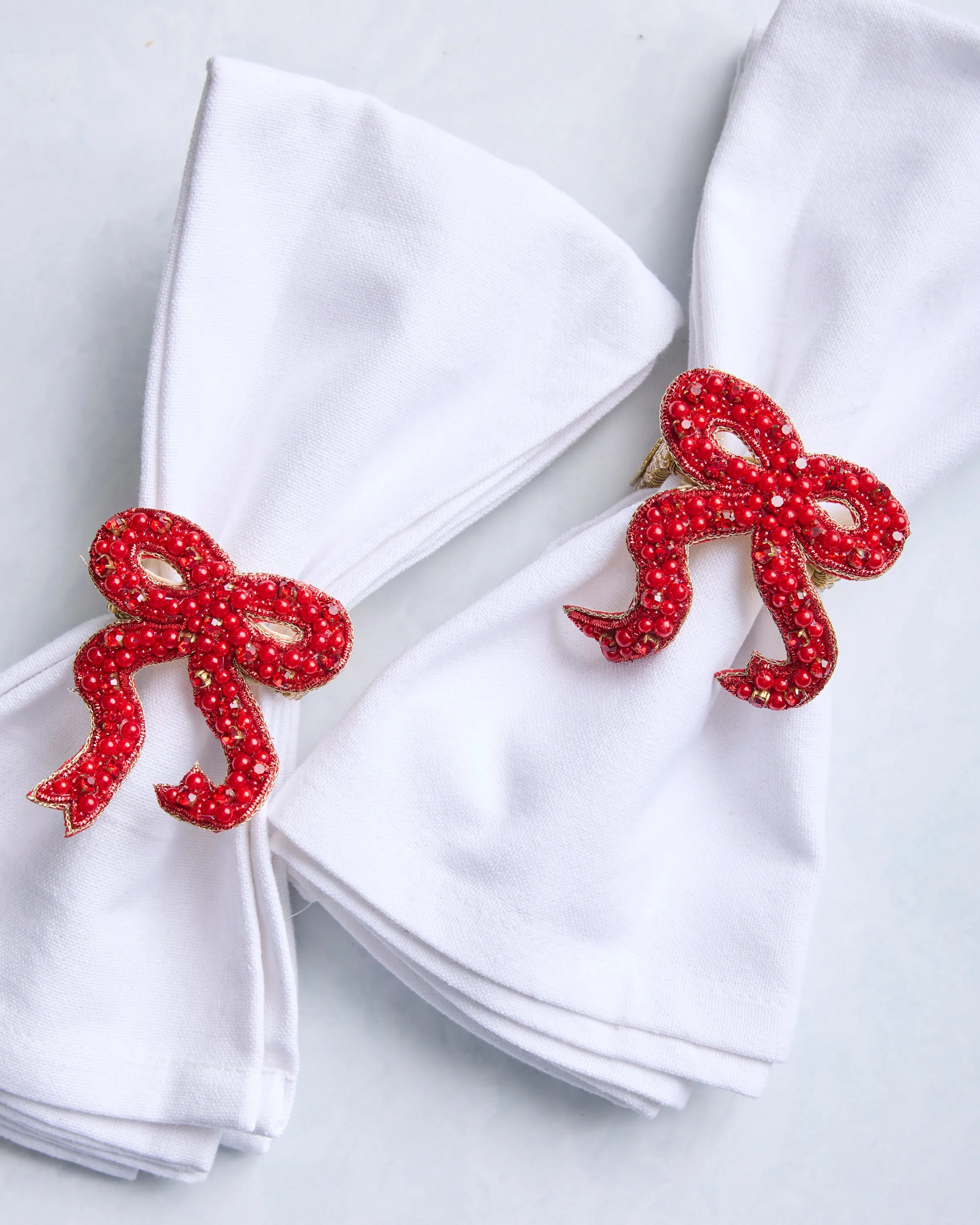 Holiday Bow - Napkin Ring Set Of 2 - Red sold by Printfresh product image thumbnail 3