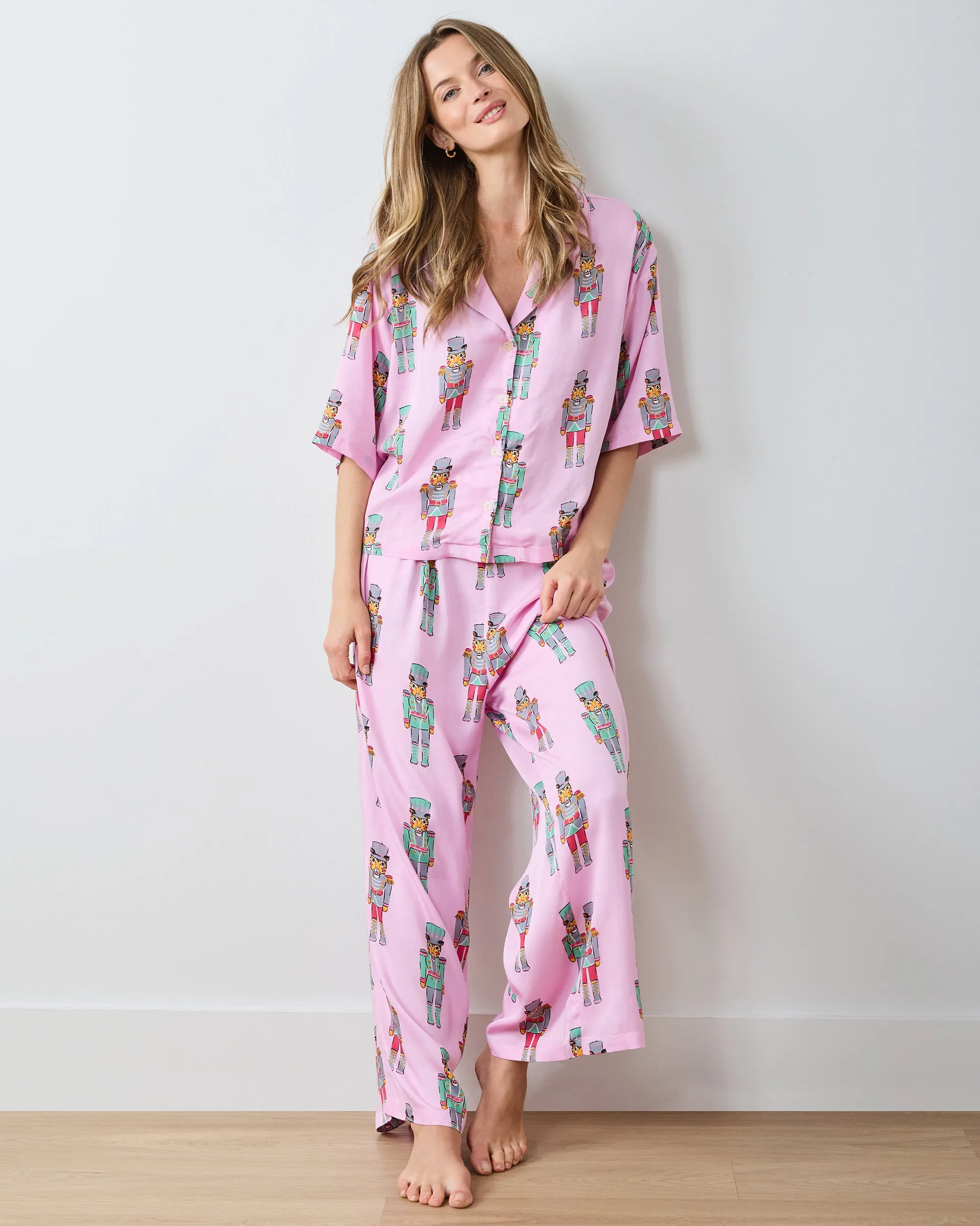 Leopard Nutcrackers - Eco Satin Wildest Dreams Set - Pink Candy Cane sold by Printfresh product image thumbnail 2