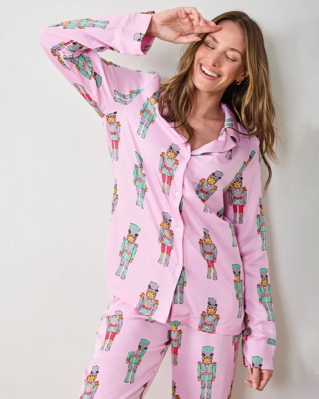 Leopard Nutcrackers - Eco Satin Chelsea Set - Pink Candy Cane sold by Printfresh