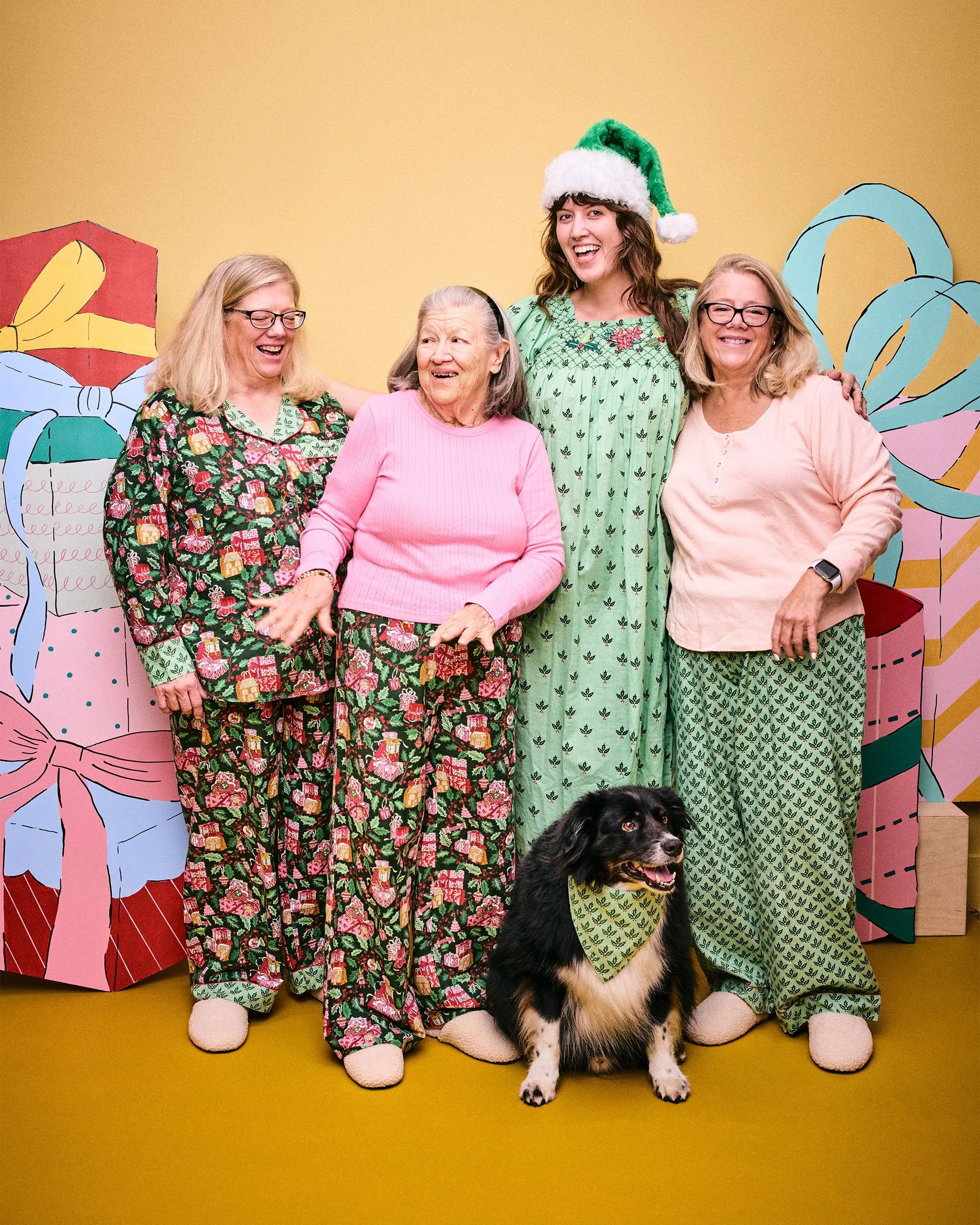 Holly Gifts - Lightweight Flannel Long PJ Set - Garland sold by Printfresh product image thumbnail 2