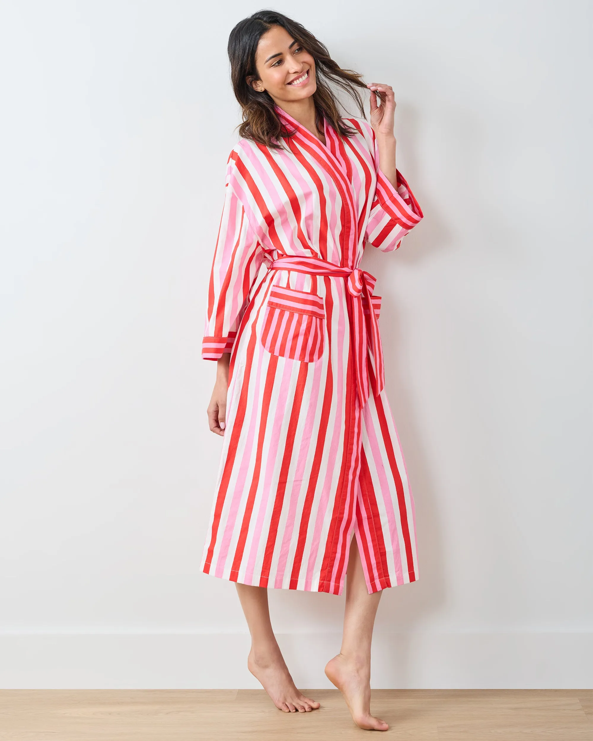 Taffy Stripes - Lounge Robe - Peppermint Swirl sold by Printfresh product image thumbnail 2
