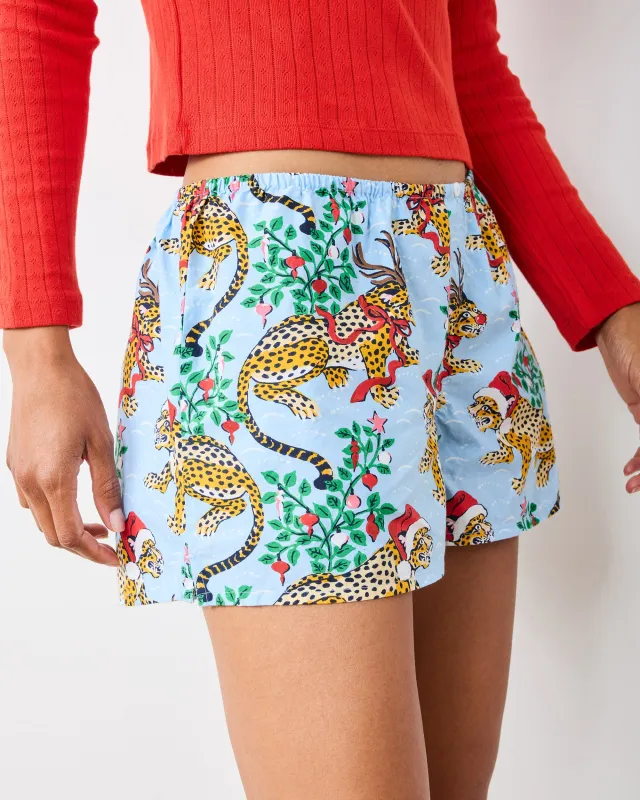 Very Merry Bagheera - Bradshaw Boxer - Pale Blue sold by Printfresh