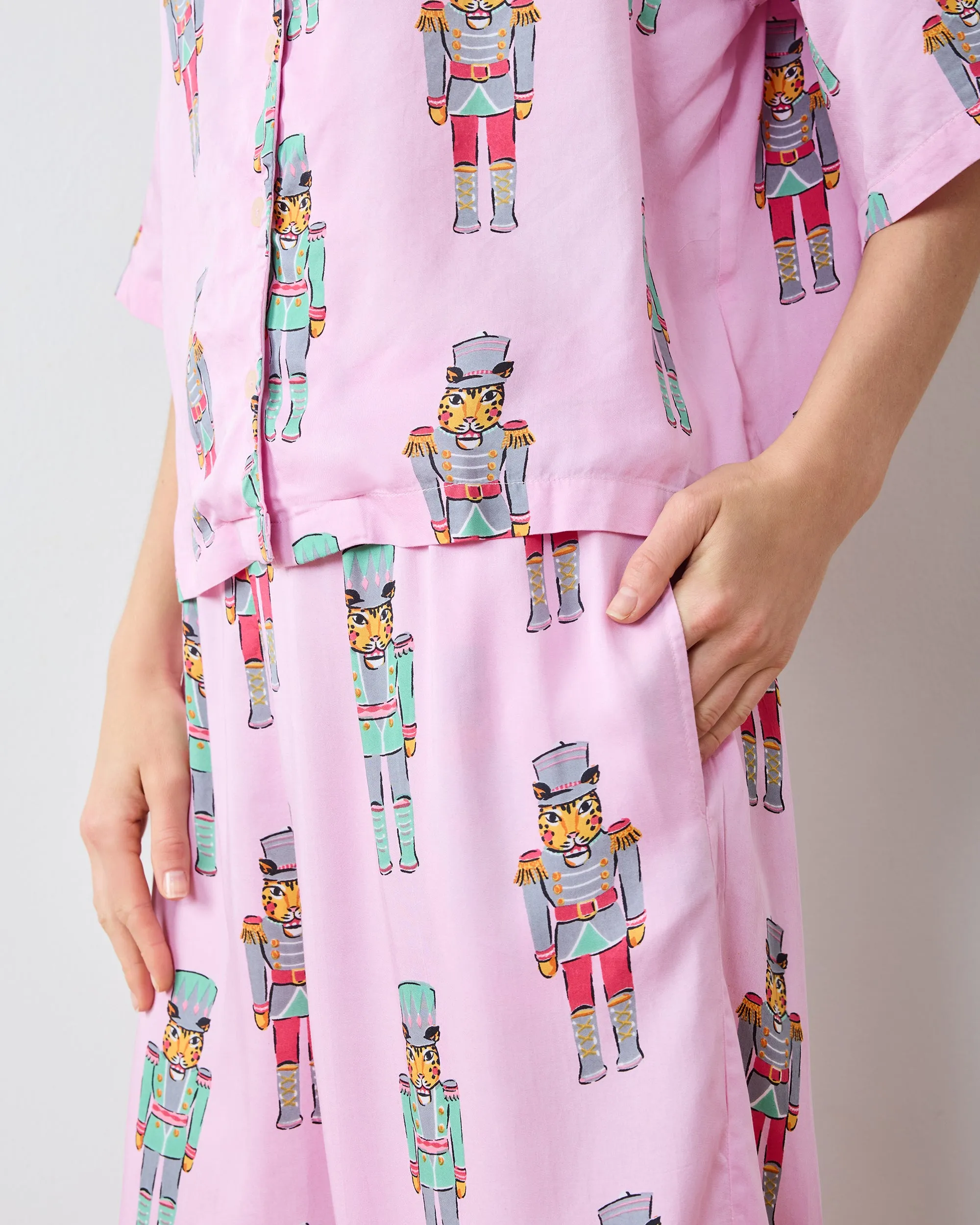 Leopard Nutcrackers - Tall Eco Satin Wildest Dreams Set - Pink Candy Cane sold by Printfresh product image thumbnail 3