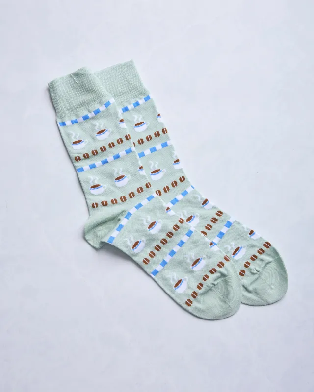 Green Combo - Coffee Crew Socks made by Printfresh
