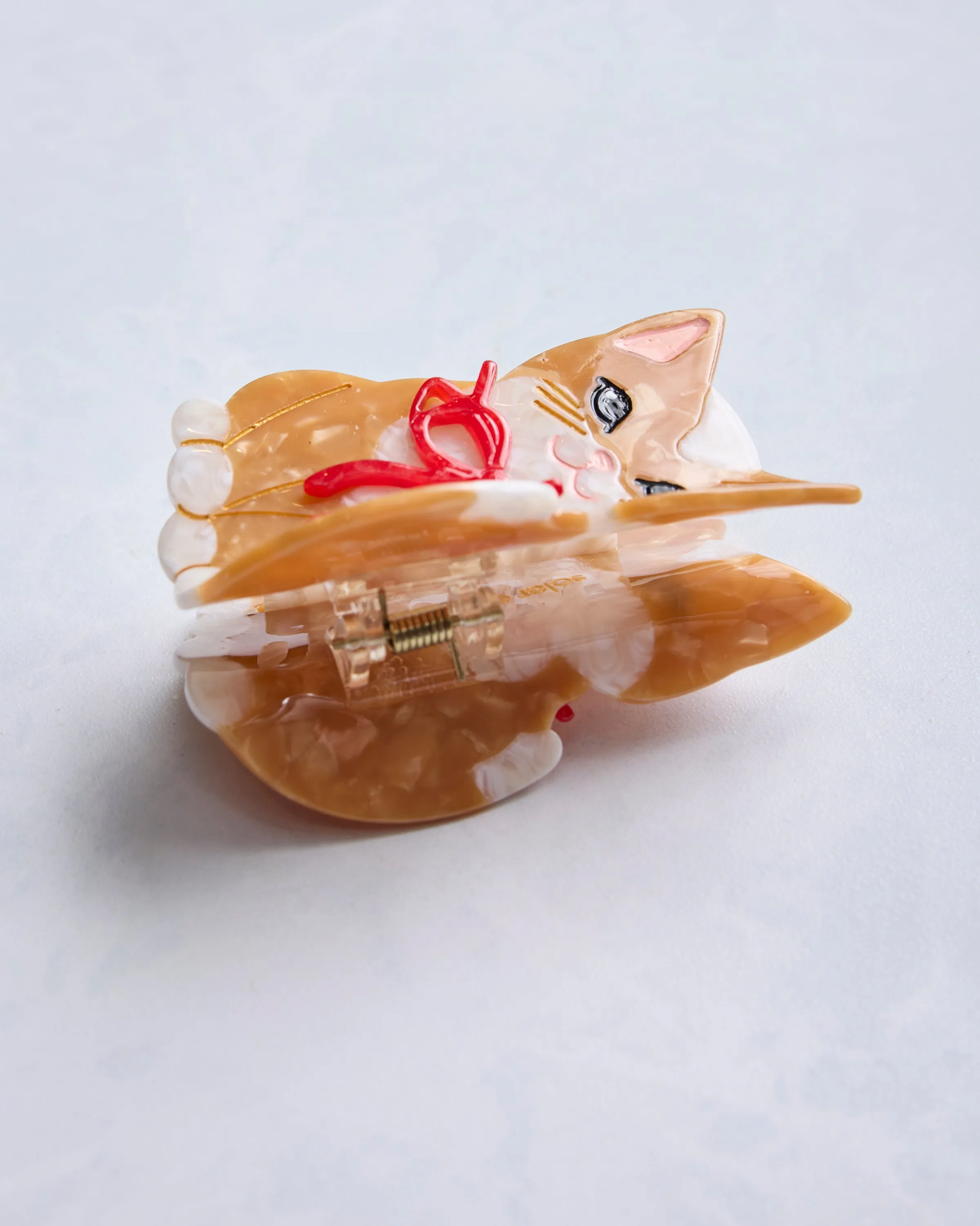 Brown Combo - Hand Painted Kitten Claw Hair Clip sold by Printfresh product image thumbnail 3