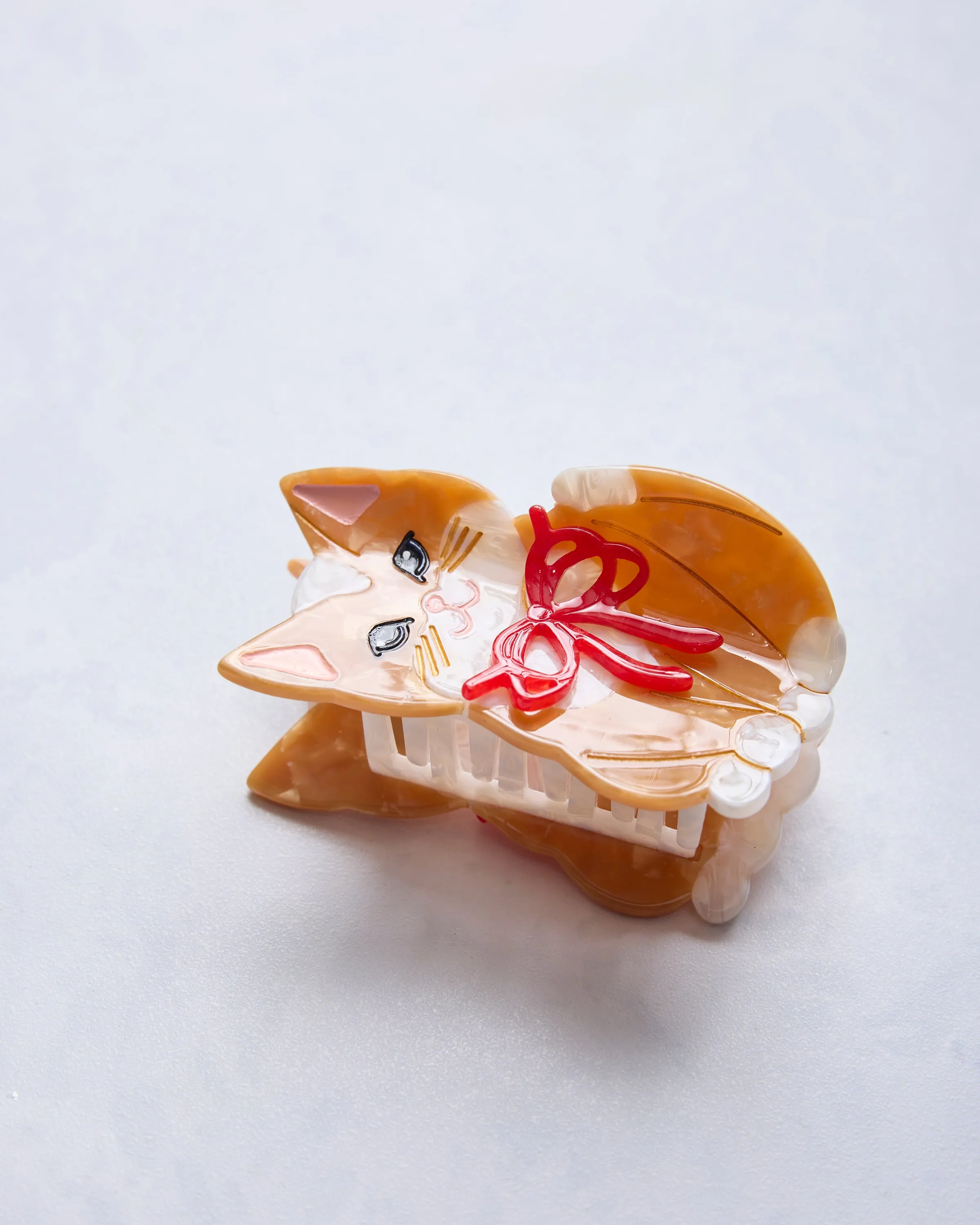 Brown Combo - Hand Painted Kitten Claw Hair Clip sold by Printfresh product image thumbnail 2