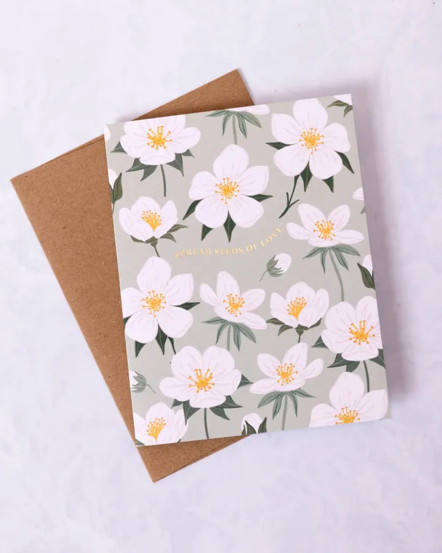 Green - Spread Seeds of Love Card - Paper Farm Press sold by Printfresh