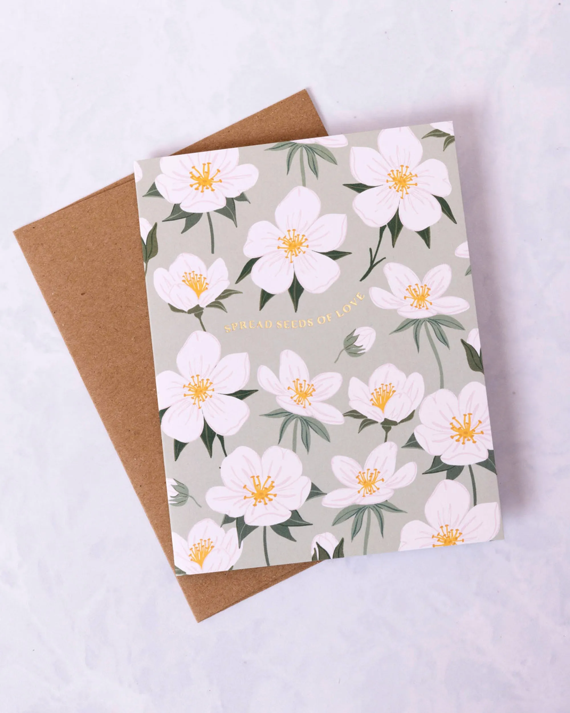 Green - Spread Seeds of Love Card - Paper Farm Press sold by Printfresh