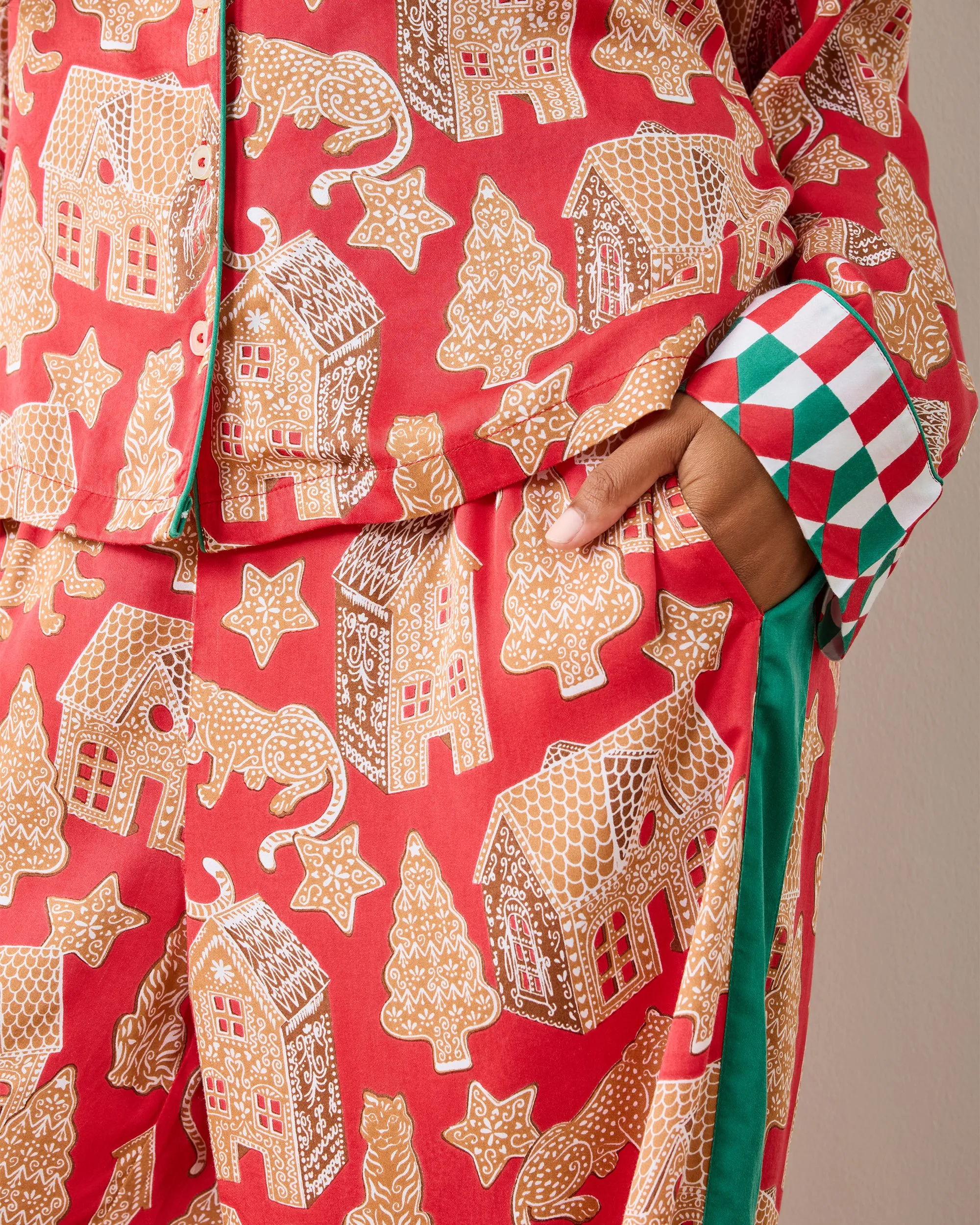 Gingerbread Party - Eco Satin Rittenhouse Set - Ruby sold by Printfresh product image thumbnail 3