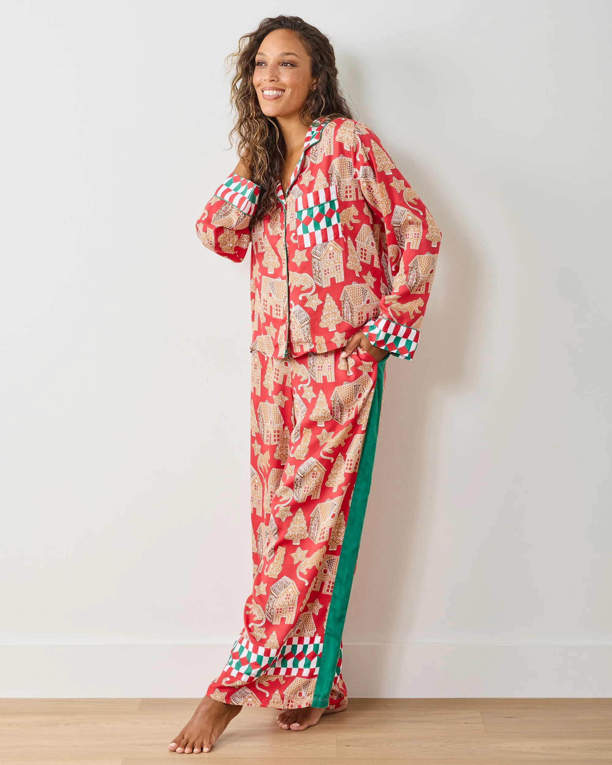 Gingerbread Party - Petite Eco Satin Rittenhouse Set - Ruby sold by Printfresh product image thumbnail 2