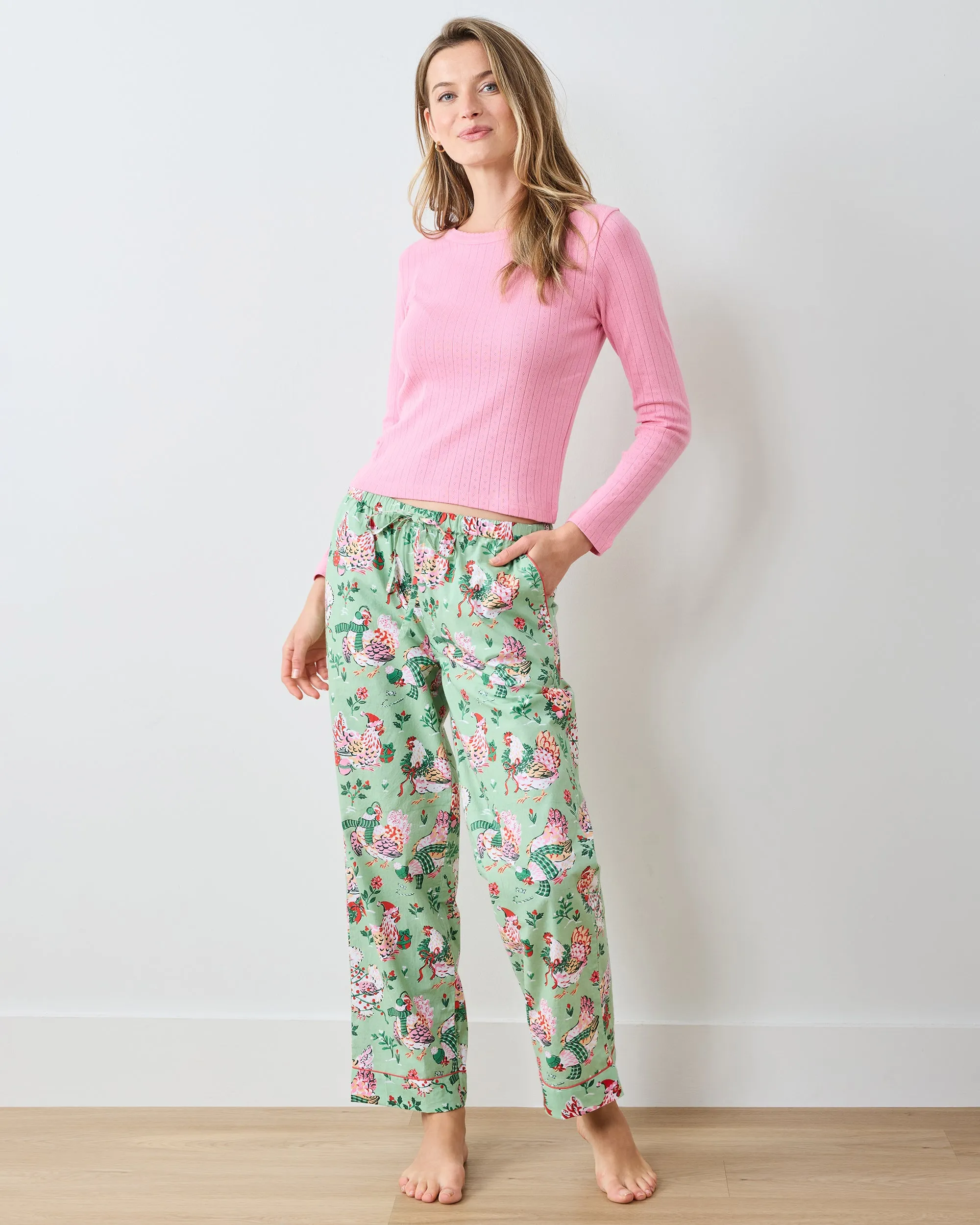 Holiday Hens - PJ Pants - Sage sold by Printfresh product image thumbnail 3