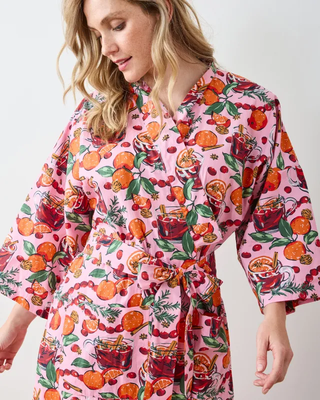 Mulled Wine - Long Robe - Pink Tinsel sold by Printfresh