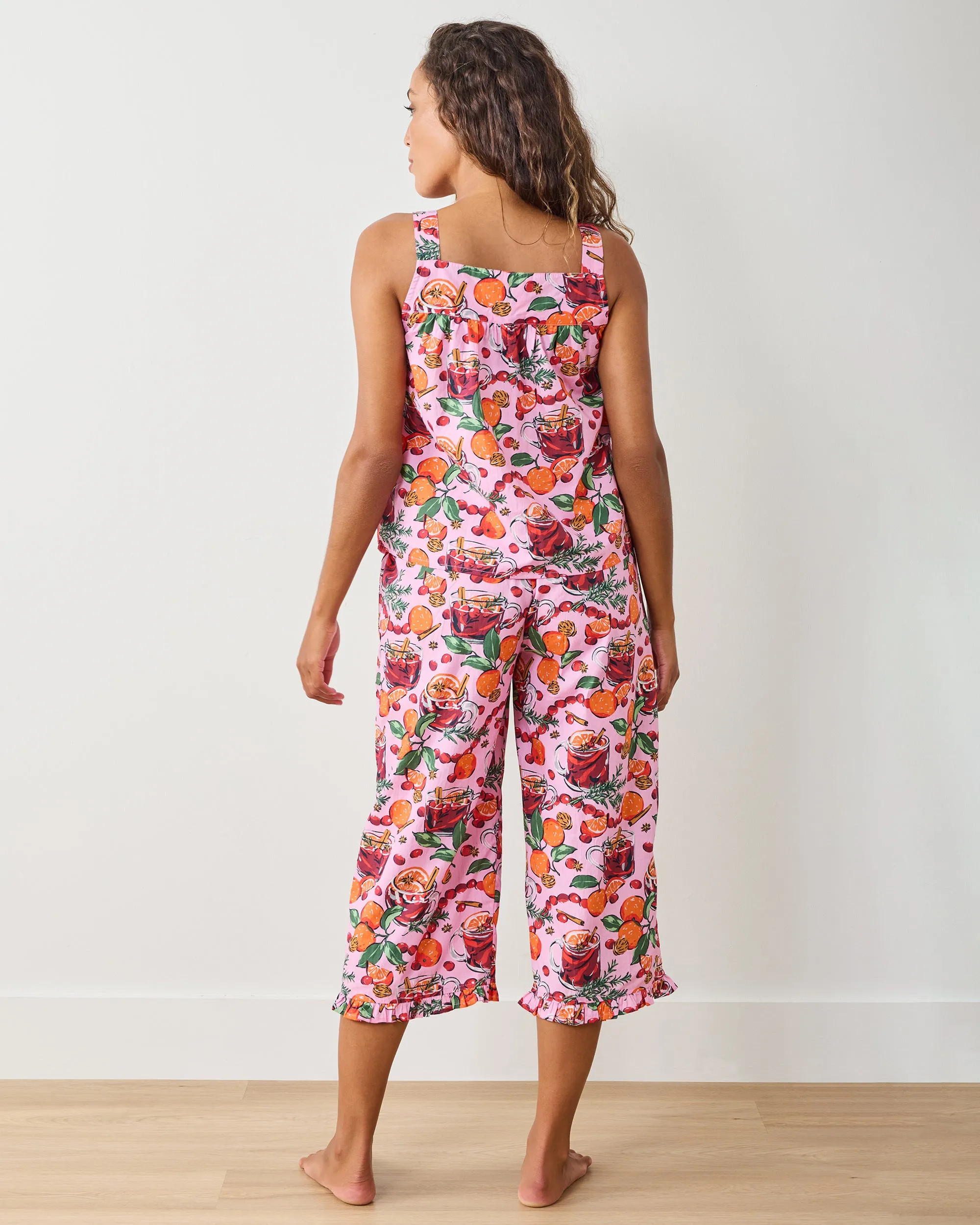 Mulled Wine - Back to Bed Cropped Pant Set - Pink Tinsel sold by Printfresh product image thumbnail 5