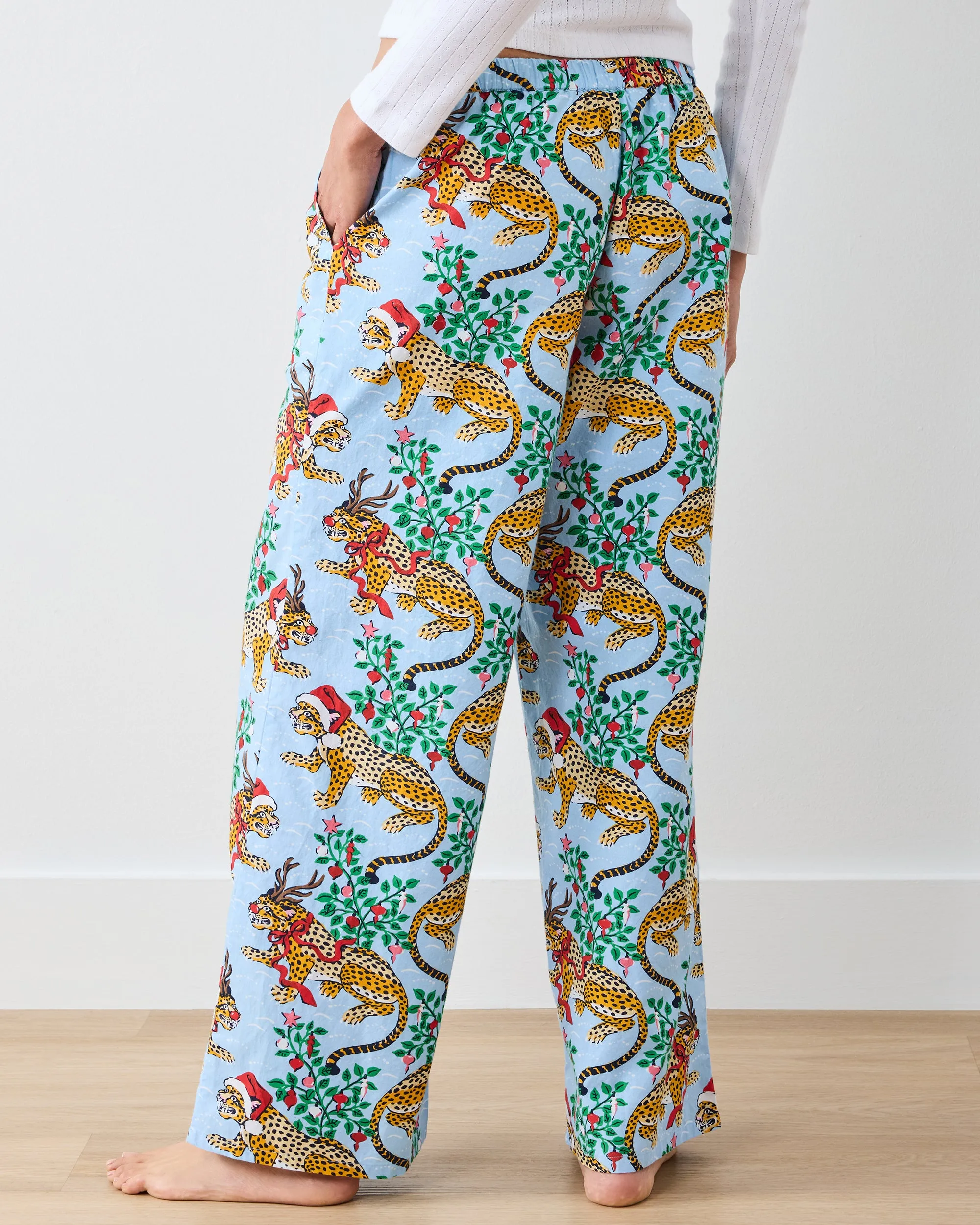 Very Merry Bagheera - Tall Wide Leg PJ Pant - Pale Blue sold by Printfresh product image thumbnail 3