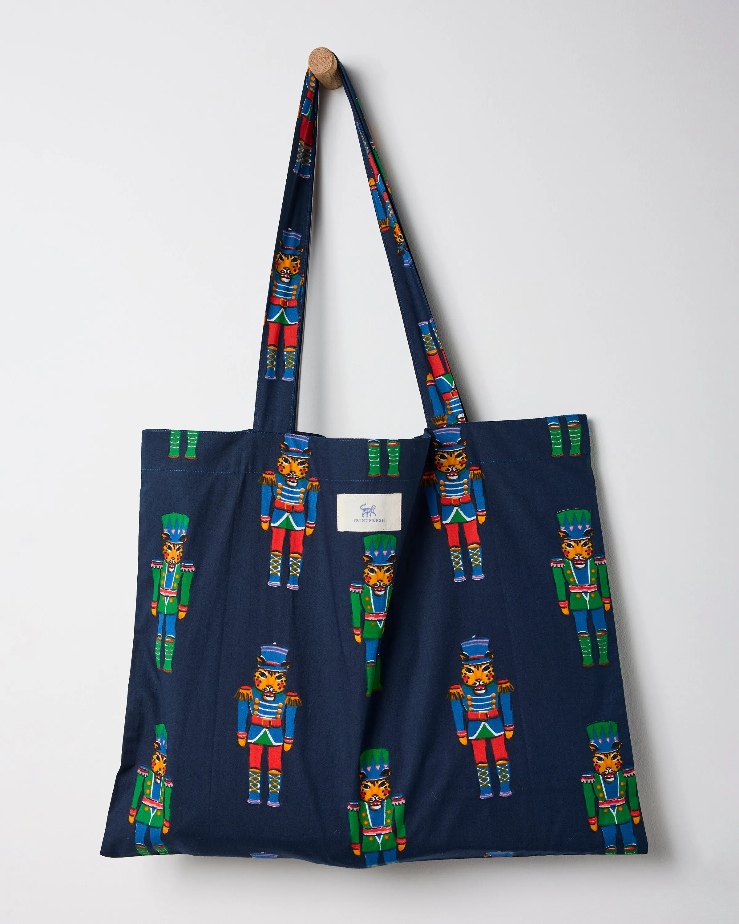 Leopard Nutcrackers - Go To Tote - Navy sold by Printfresh product image thumbnail 2