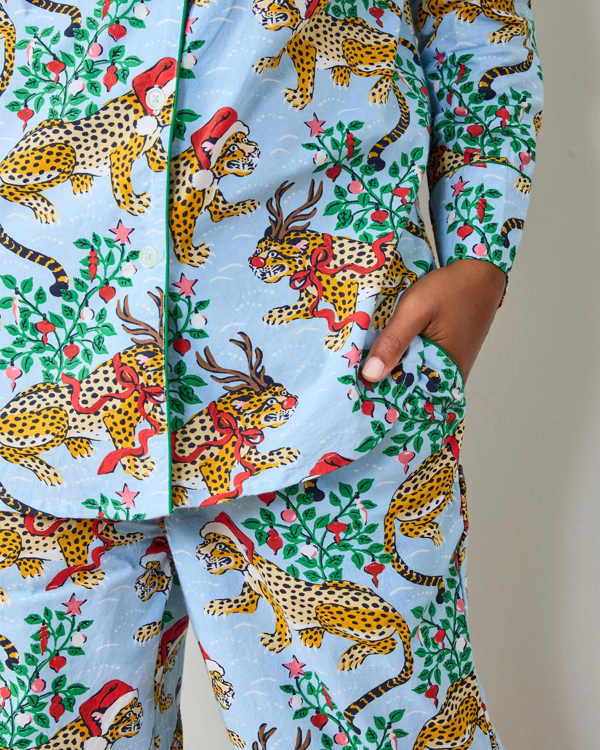 Very Merry Bagheera - Long PJ Set - Pale Blue sold by Printfresh product image thumbnail 2