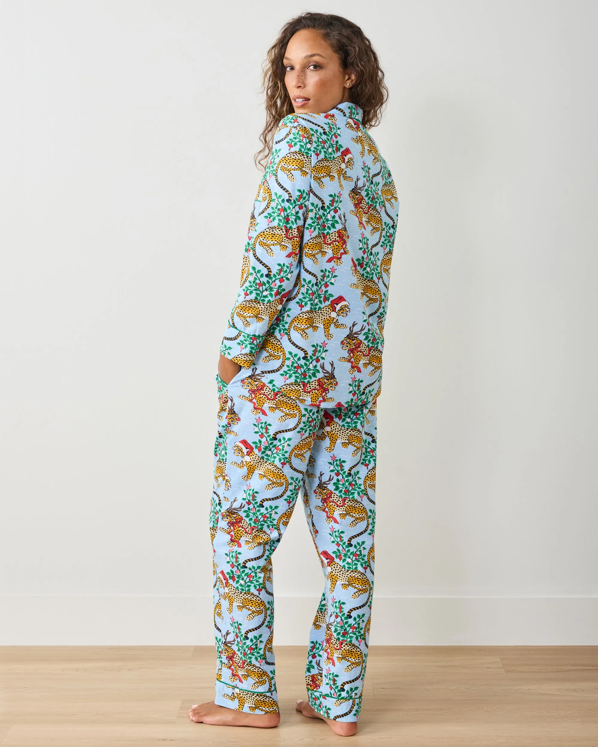 Very Merry Bagheera - Long PJ Set - Pale Blue sold by Printfresh product image thumbnail 5