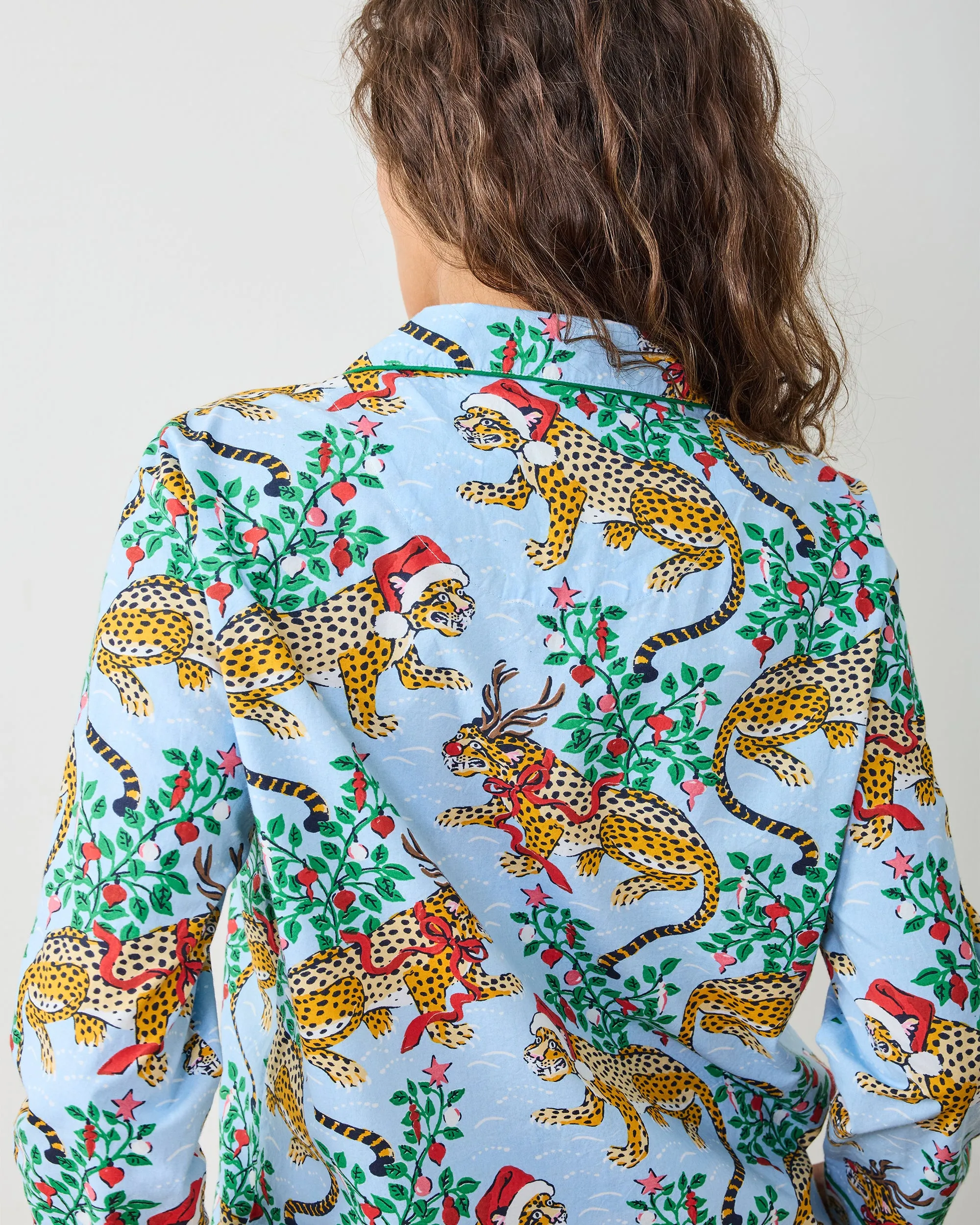 Very Merry Bagheera - Long PJ Set - Pale Blue sold by Printfresh product image thumbnail 4