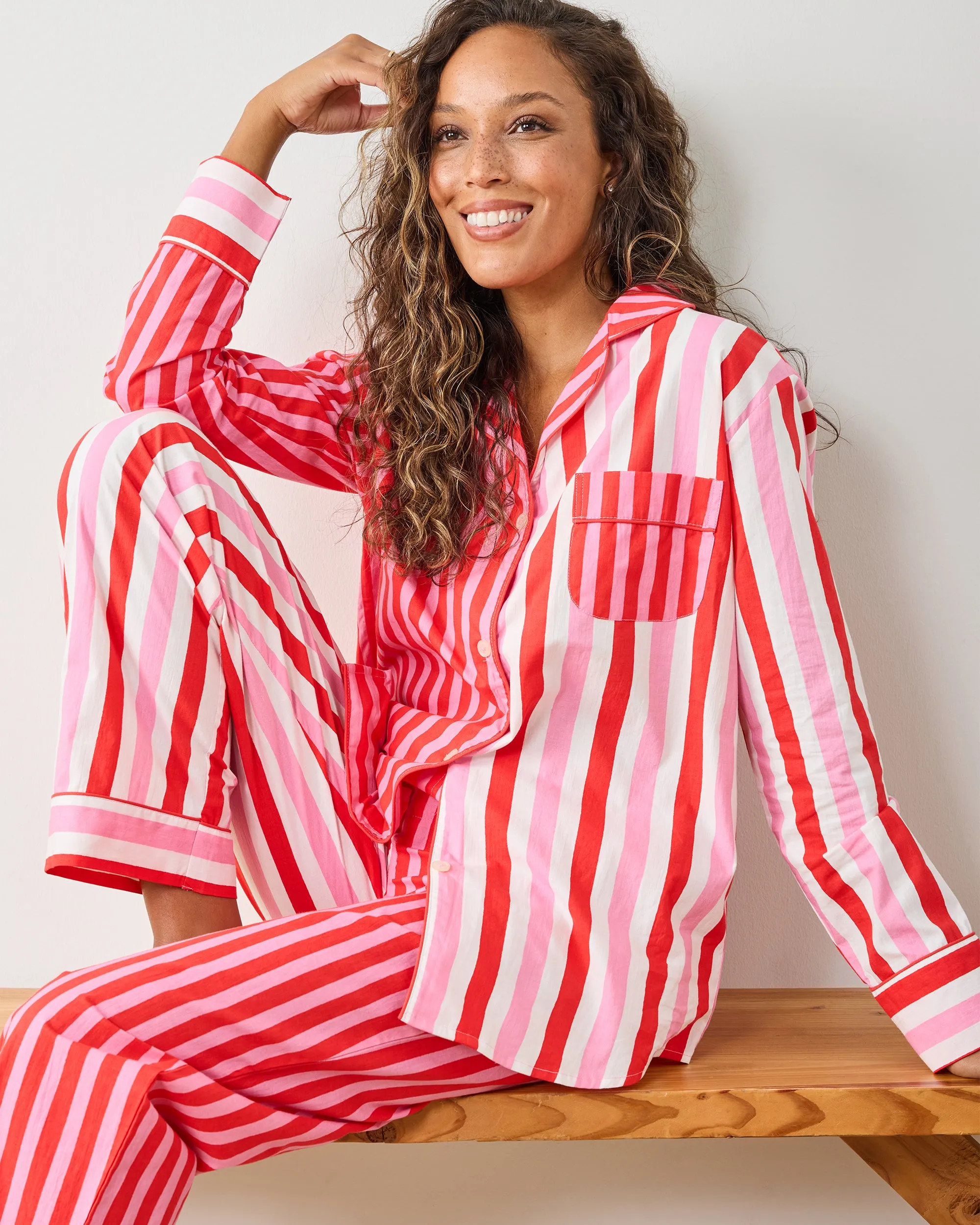 Taffy Stripes - Tall Long PJ Set - Peppermint Swirl sold by Printfresh product image thumbnail 2