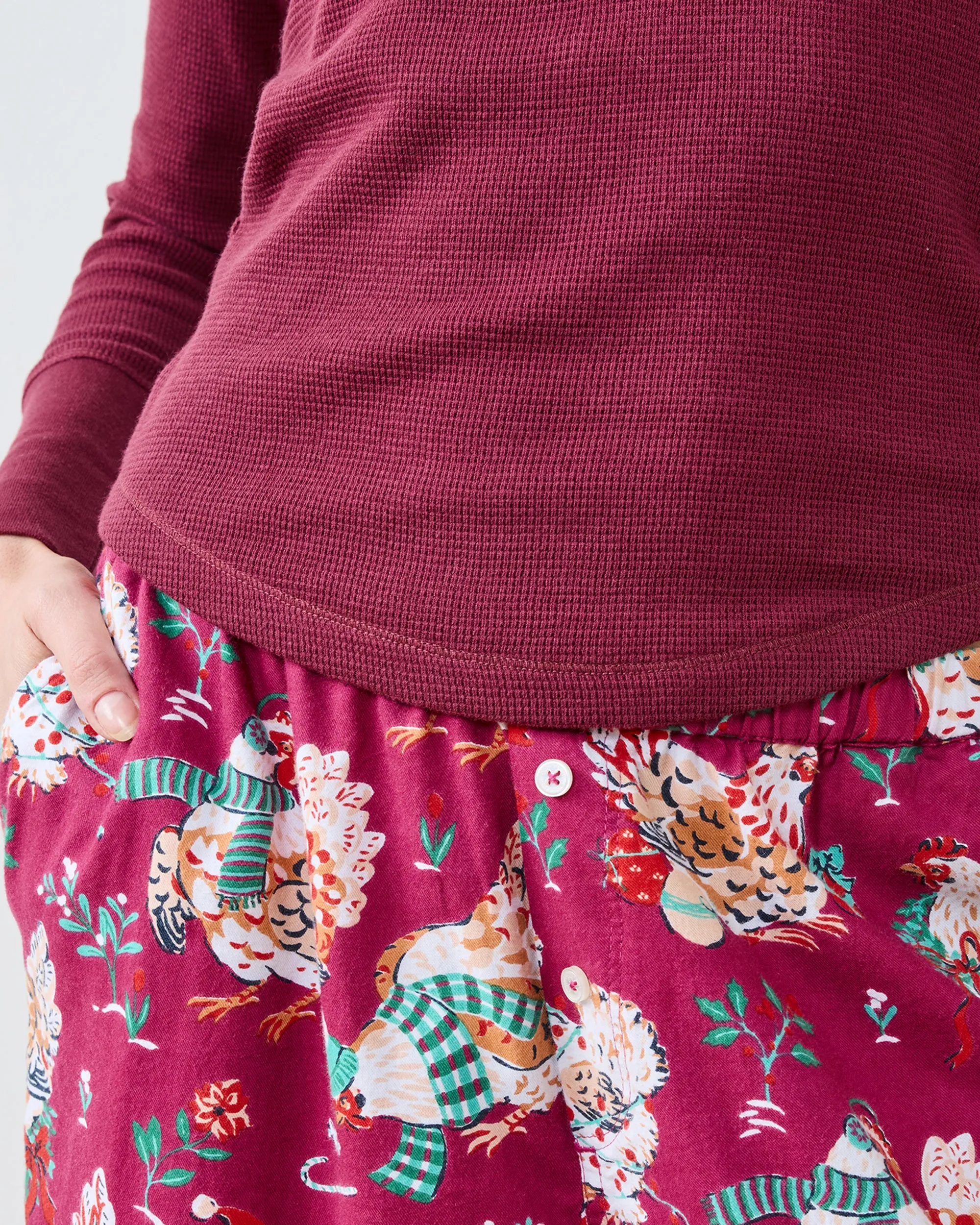 Wine - Cozy Henley - Thermal sold by Printfresh product image thumbnail 2