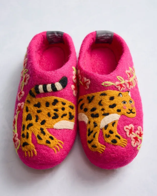 French Knot X PF - Bagheera Slipper - Hot Pink sold by Printfresh
