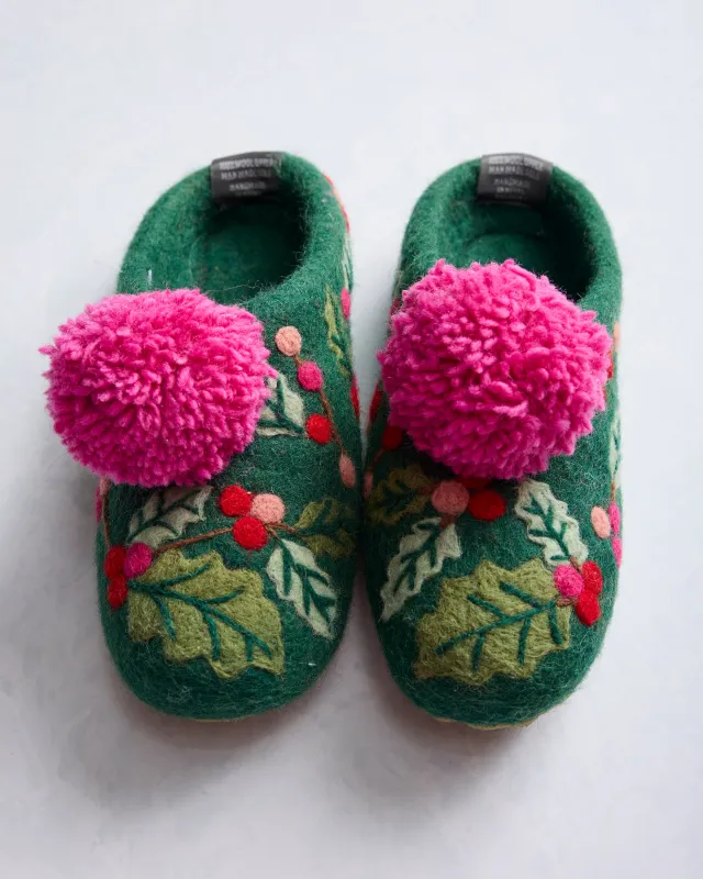 French Knot X PF - Holly Gifts Slipper - Garland sold by Printfresh