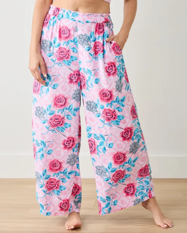 Glinda's Garden - Eco Satin Pant - Popular Pink sold by Printfresh
