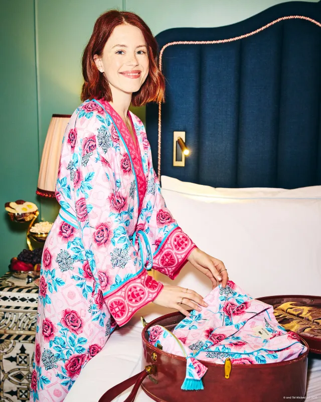 Glinda's Garden - Eco Satin Robe - Popular Pink sold by Printfresh