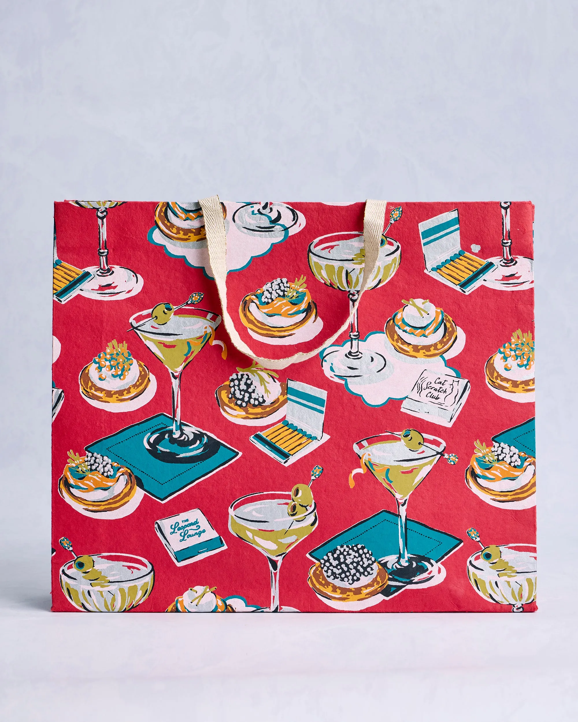 Blinis & Martinis - Handmade Gift Bag - Matchbook Red sold by Printfresh product image thumbnail 2