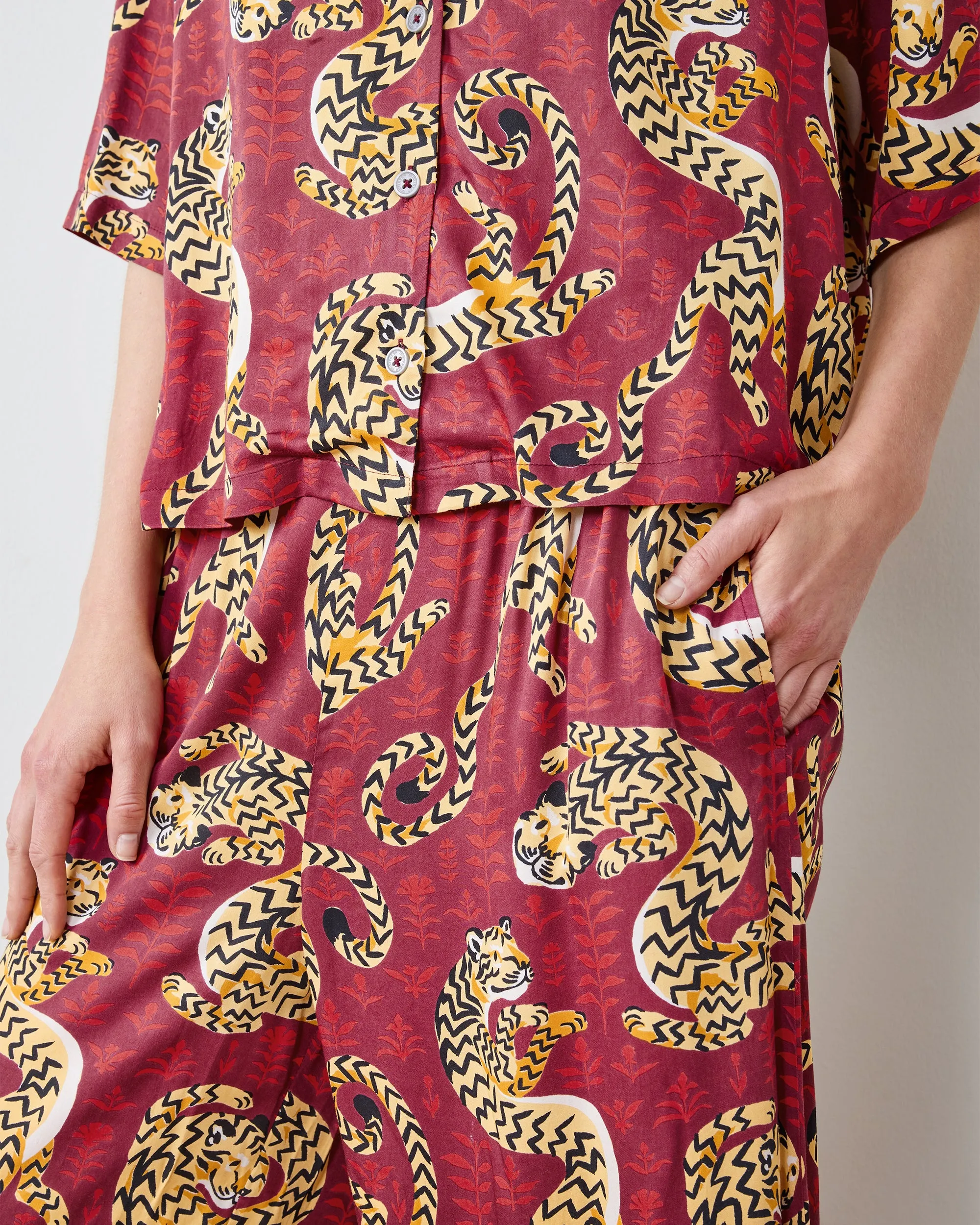 Twisted Tiger - Original Fit Petite Eco Satin Wildest Dreams Set - Merlot sold by Printfresh product image thumbnail 5