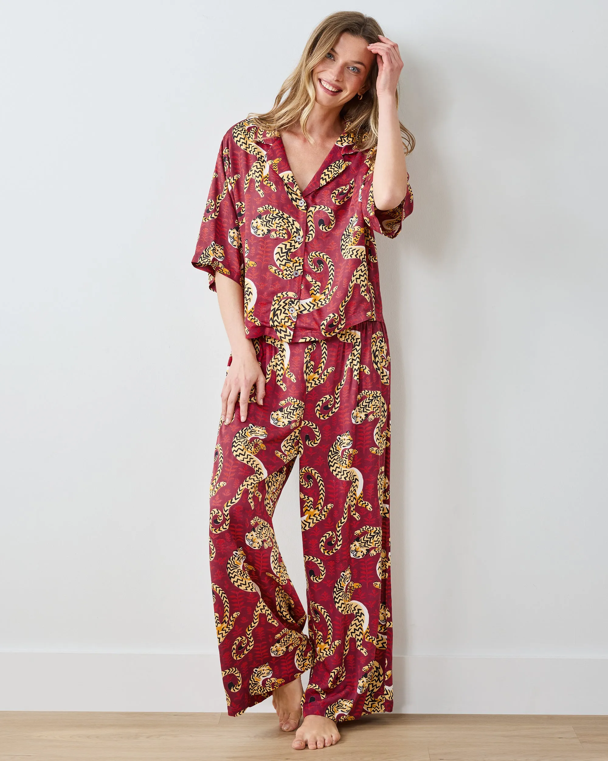 Twisted Tiger - Original Fit Petite Eco Satin Wildest Dreams Set - Merlot sold by Printfresh