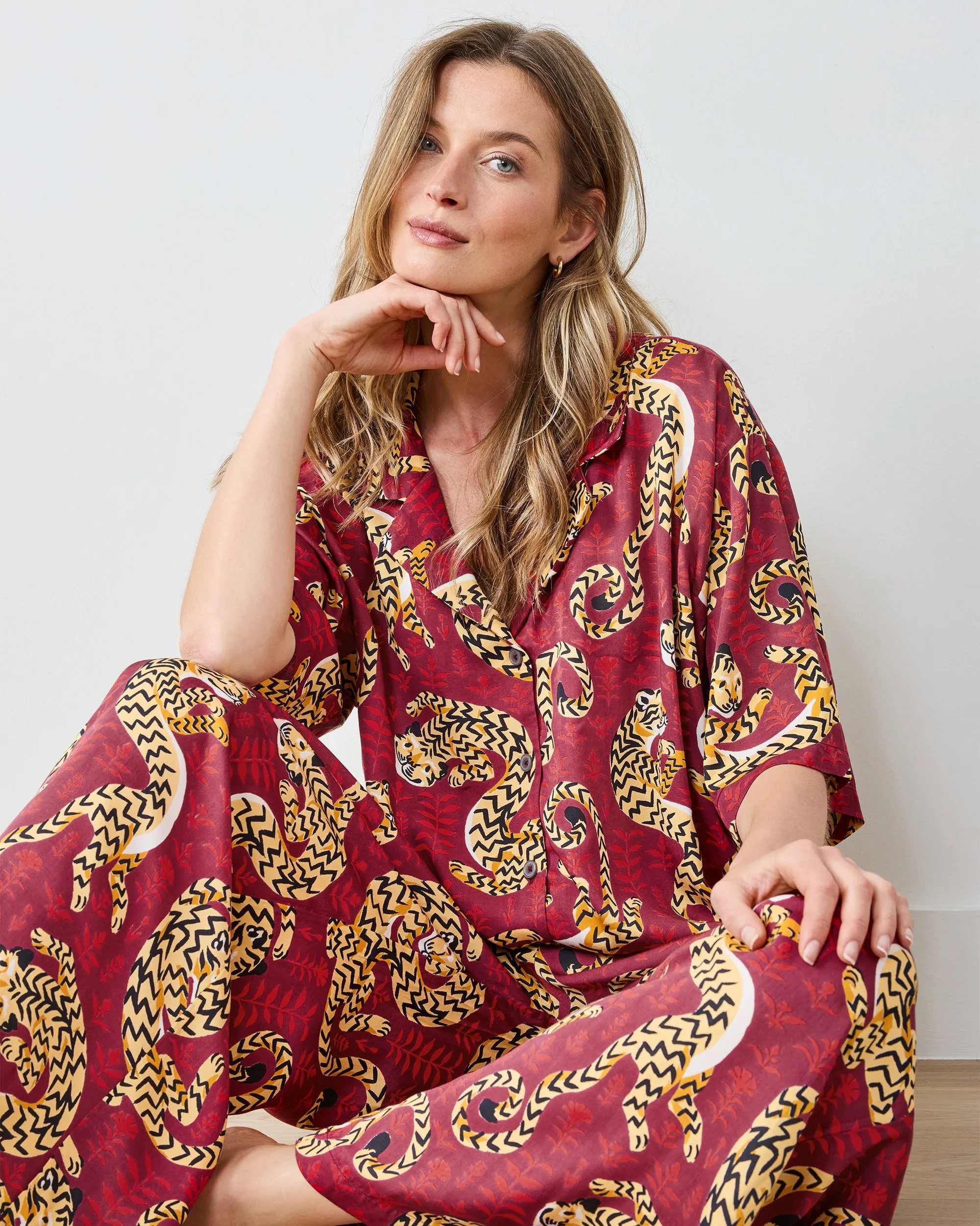 Twisted Tiger - Original Fit Petite Eco Satin Wildest Dreams Set - Merlot sold by Printfresh product image thumbnail 2