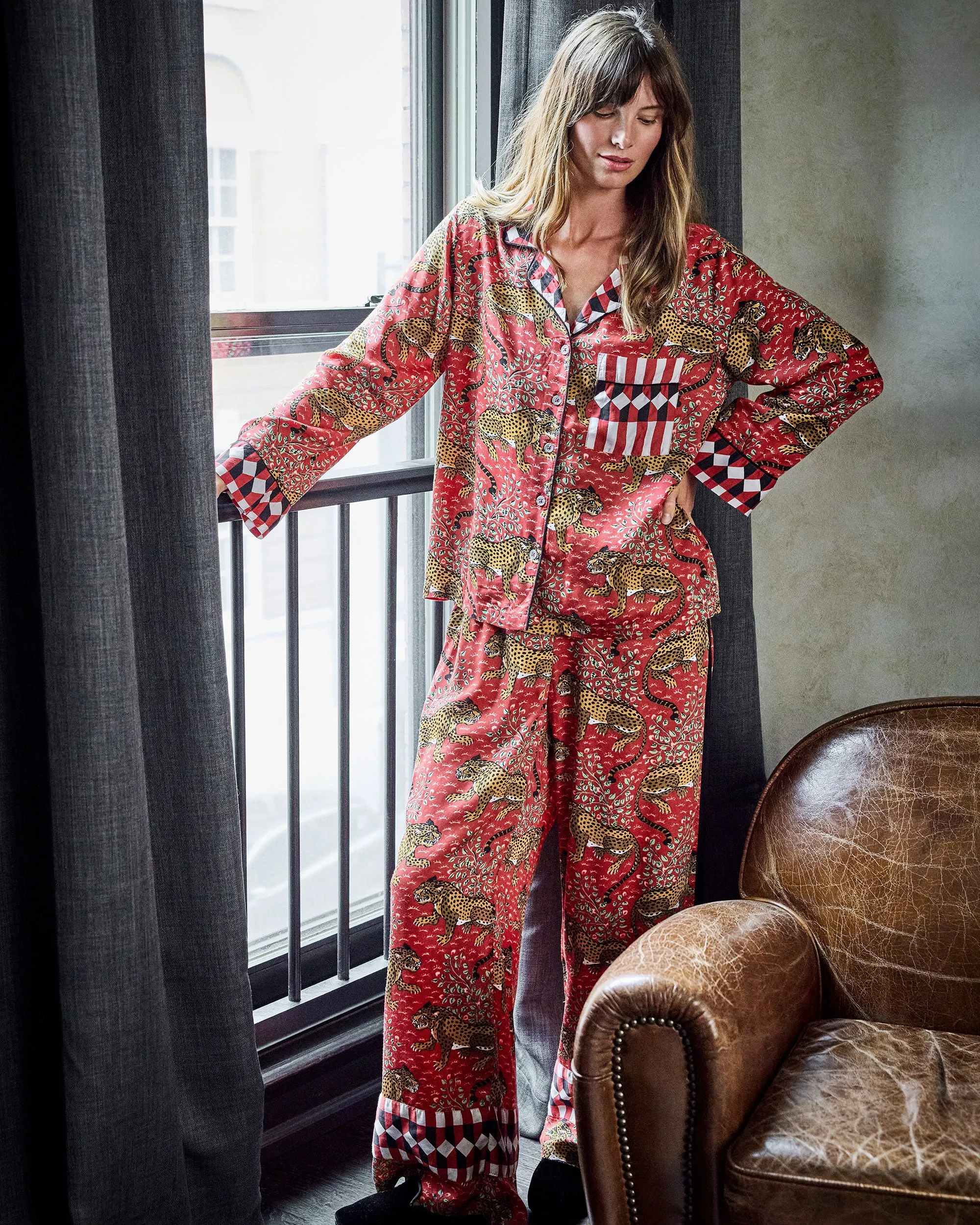 Bagheera - Tall Eco Satin Rittenhouse Set - Scarlet sold by Printfresh