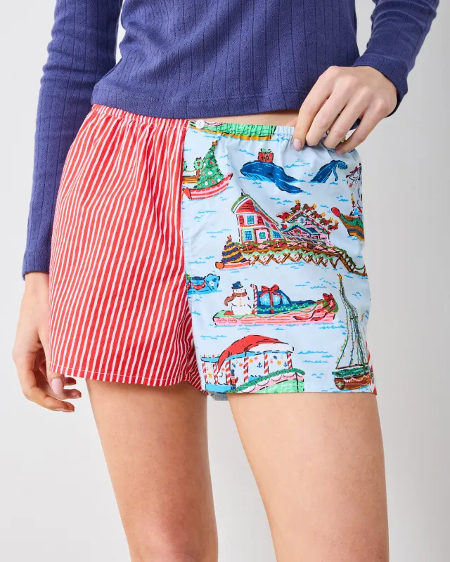 Sugar Plum Ferry - Bradshaw Boxer - Blue Sailboat sold by Printfresh